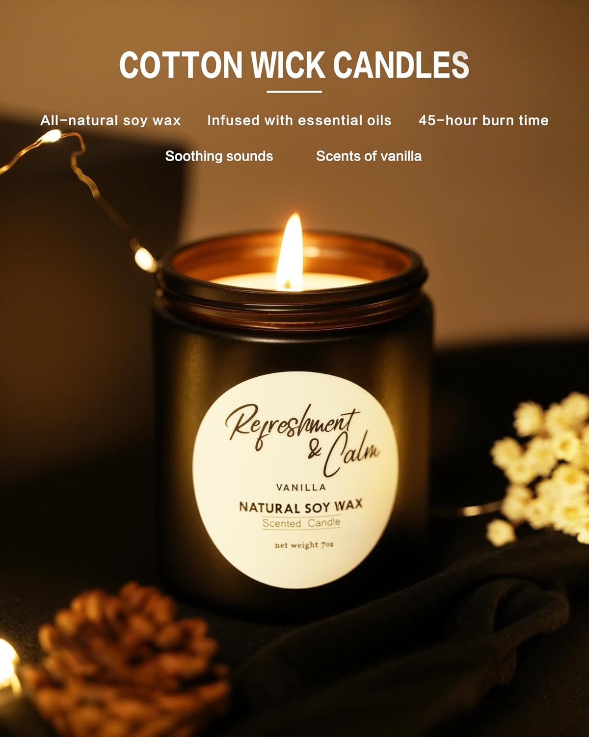 IZIDDO Velas perfumadas, velas aromáticas para el hogar, 45 horas de combustión, velas de soja, alivio del estrés y velas de baño y cuerpo, velas