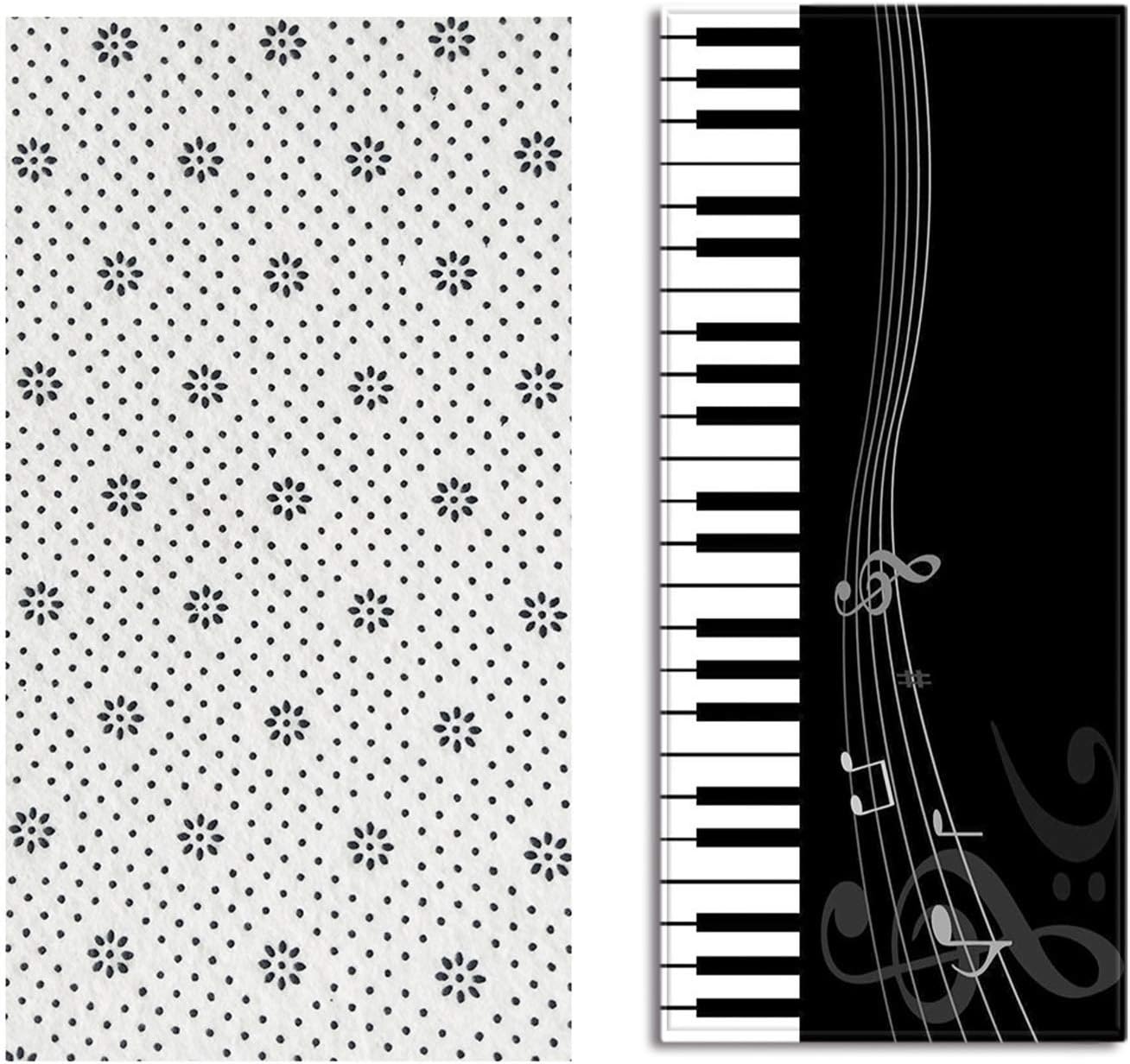 SOONHUA Alfombra de cocina, patrón de teclado de piano 3D, tapete de cocina para protección del suelo, tapete antideslizante para el hogar, entrada,