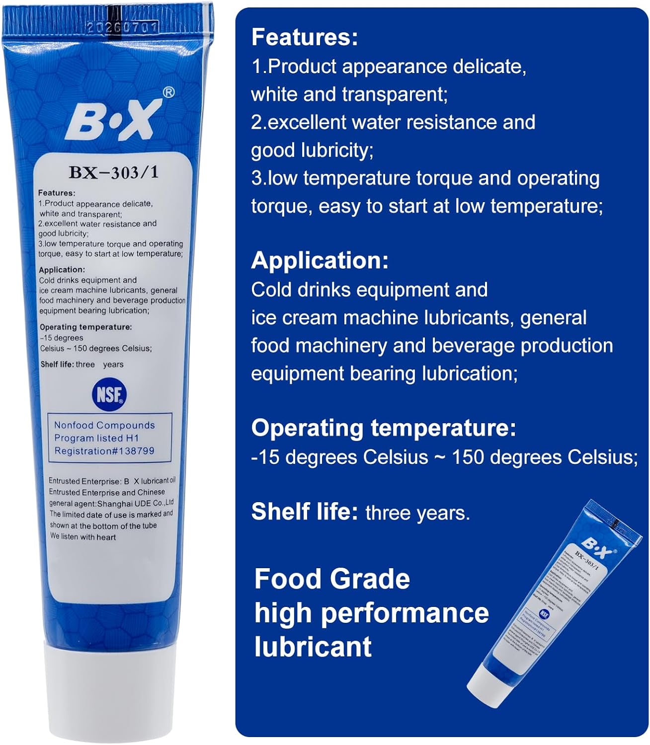 Grasa para máquina de café expreso, 1.1 oz (paquete de 6) lubricante de grasa de grado alimenticio para el cuidado y mantenimiento de todas las