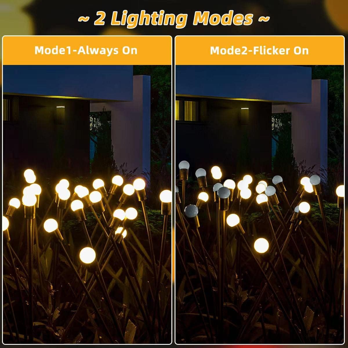 KYEKIO Paquete de 8 luces solares de luciérnaga para exteriores, luces solares para exteriores, impermeables, luces solares decorativas para patio,