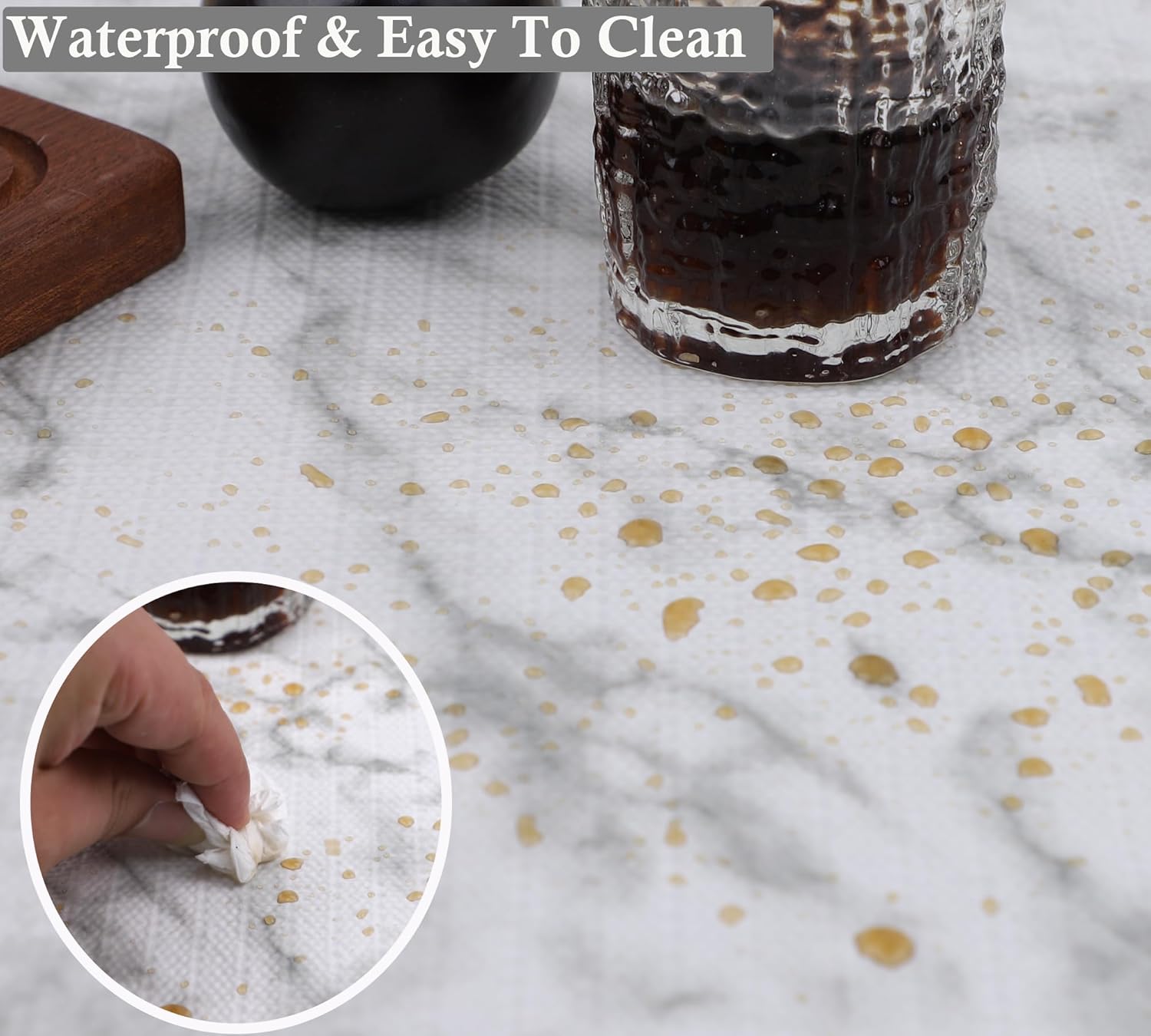 Revestimientos para armarios de cocina, antiadherentes, de 10 pulgadas de ancho x 10 pies, antideslizantes, impermeables, con estampado de mármol,