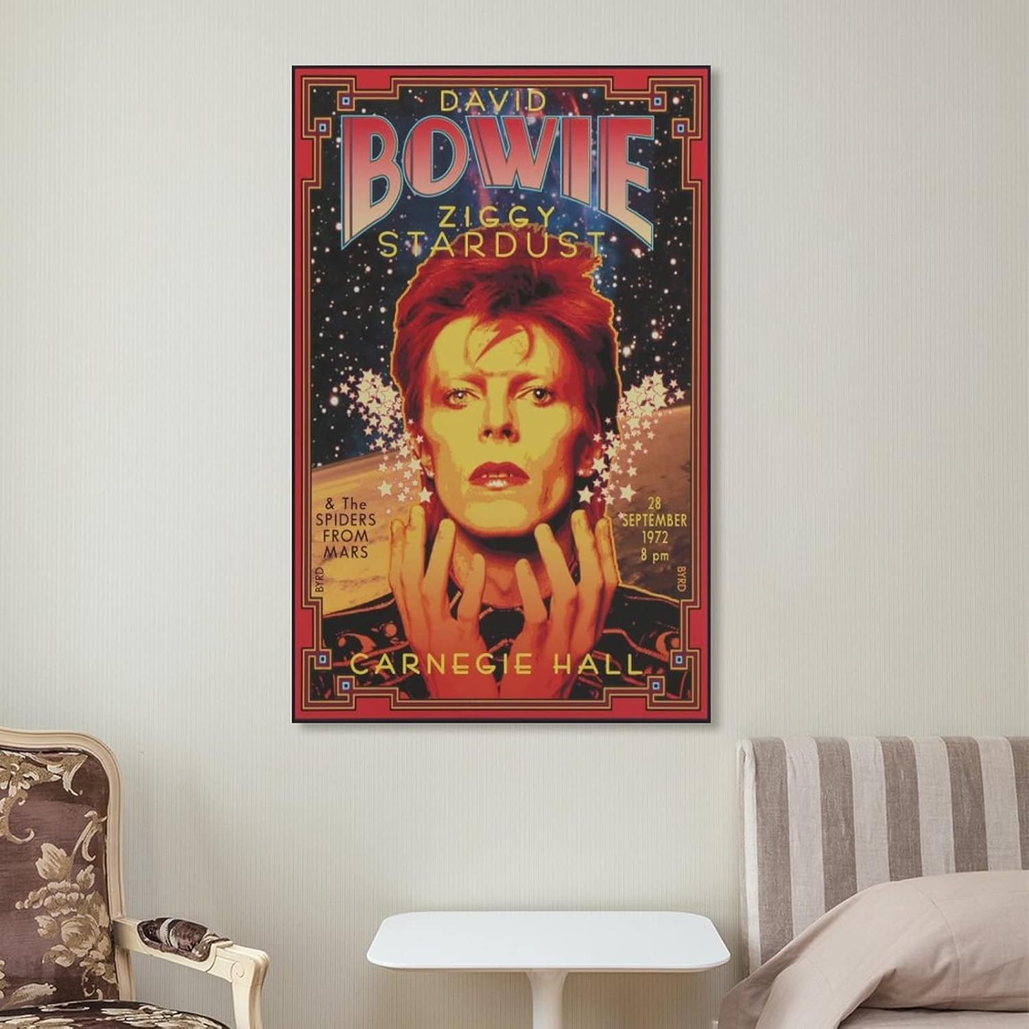 Póster de David The Spider from Mars 1972 Bowie – Póster de pared para decoración de pared, decoración de habitación, decoración de dormitorio,