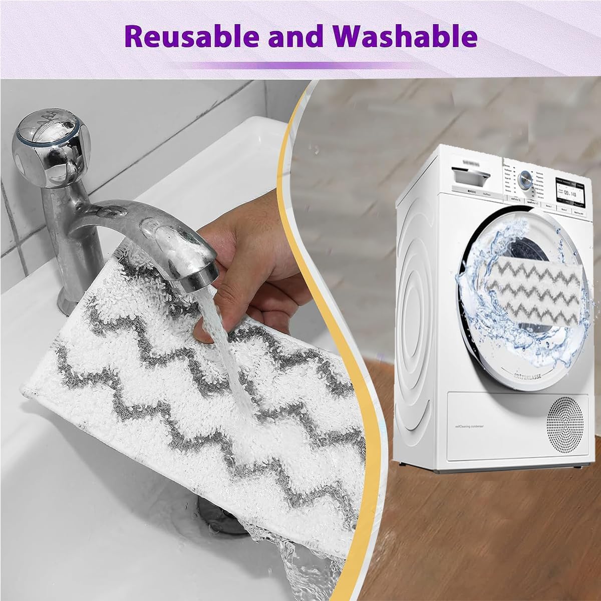 Almohadillas de repuesto mejoradas para mopa con espray para Swiffer PowerMop, almohadillas de repuesto reutilizables para mopa eléctrica,