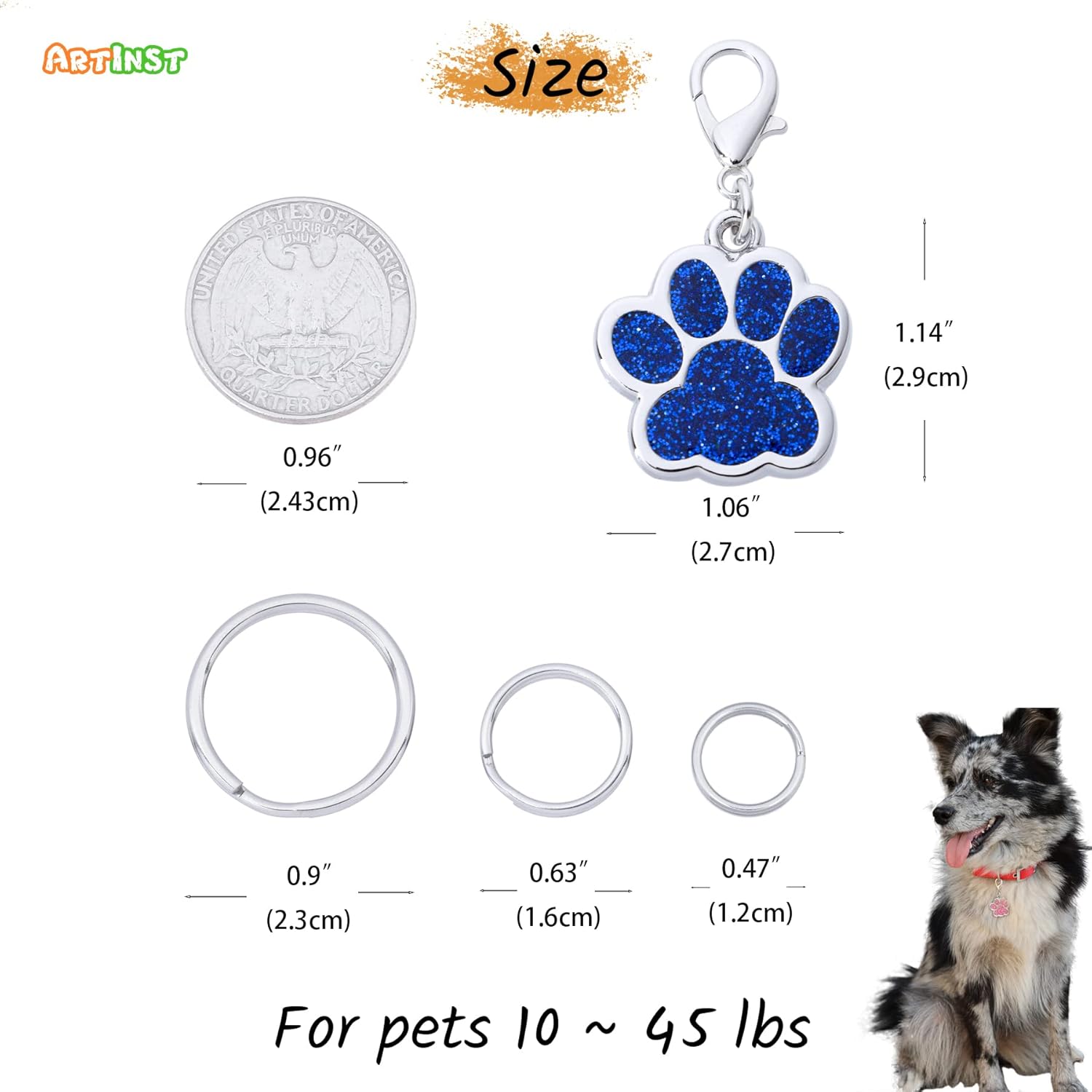 Etiquetas de perro personalizadas de hasta 5 líneas de grabado personalizado para el nombre y la información de tu mascota, etiquetas de