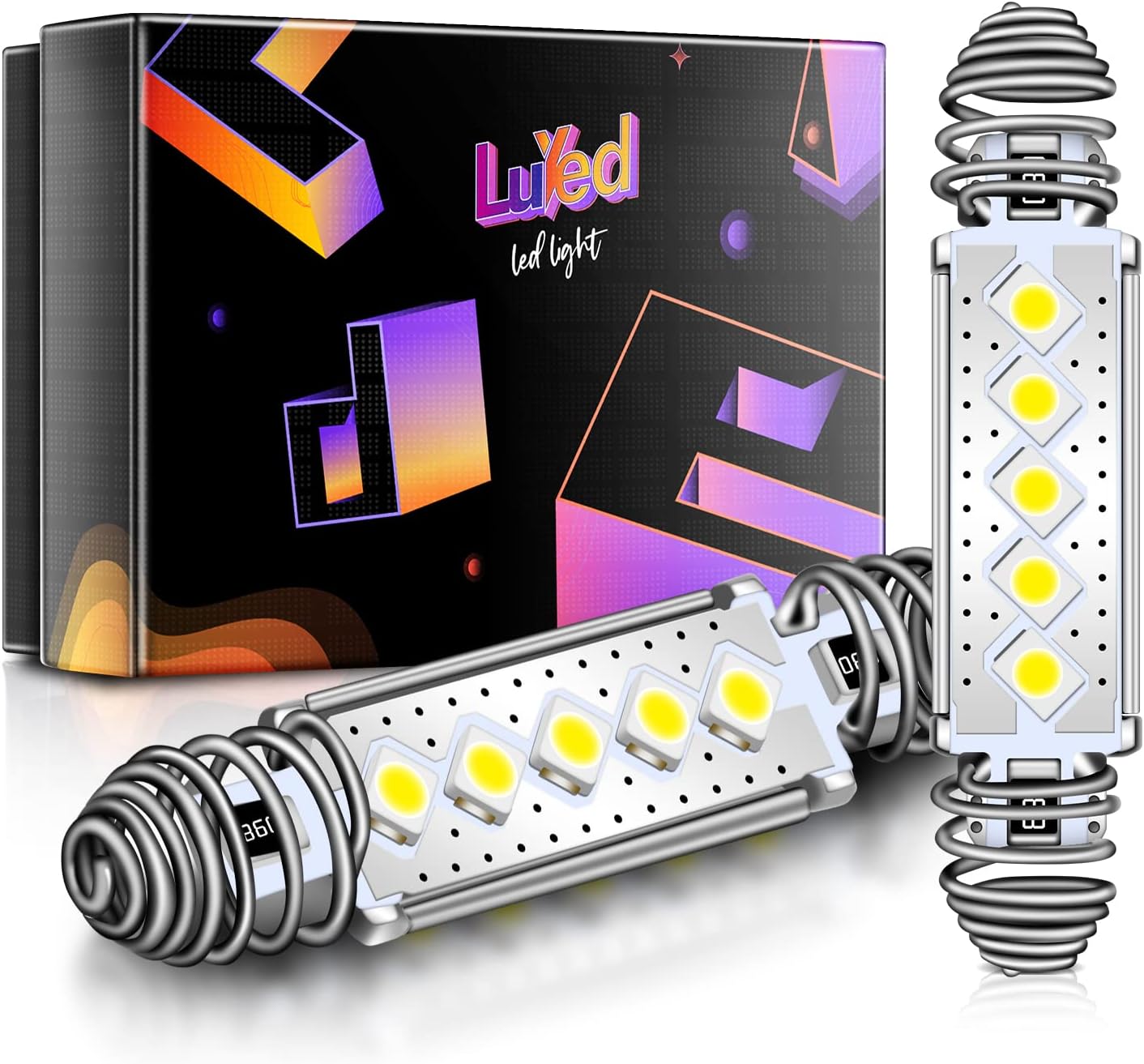 LUYED Bombilla LED 578 569 211-2 212-2 de 1.535 in, 1.614 in, 1.654 in, bombilla LED interior utilizada para cochecamión, cúpula LED, mapa, puerta,