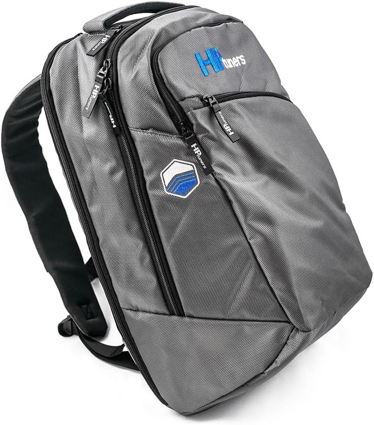 HP Tuners Mochila de viaje resistente con dos bolsillos de almacenamiento para computadora de hasta 17 pulgadas y accesorio de equipaje con ruedas,