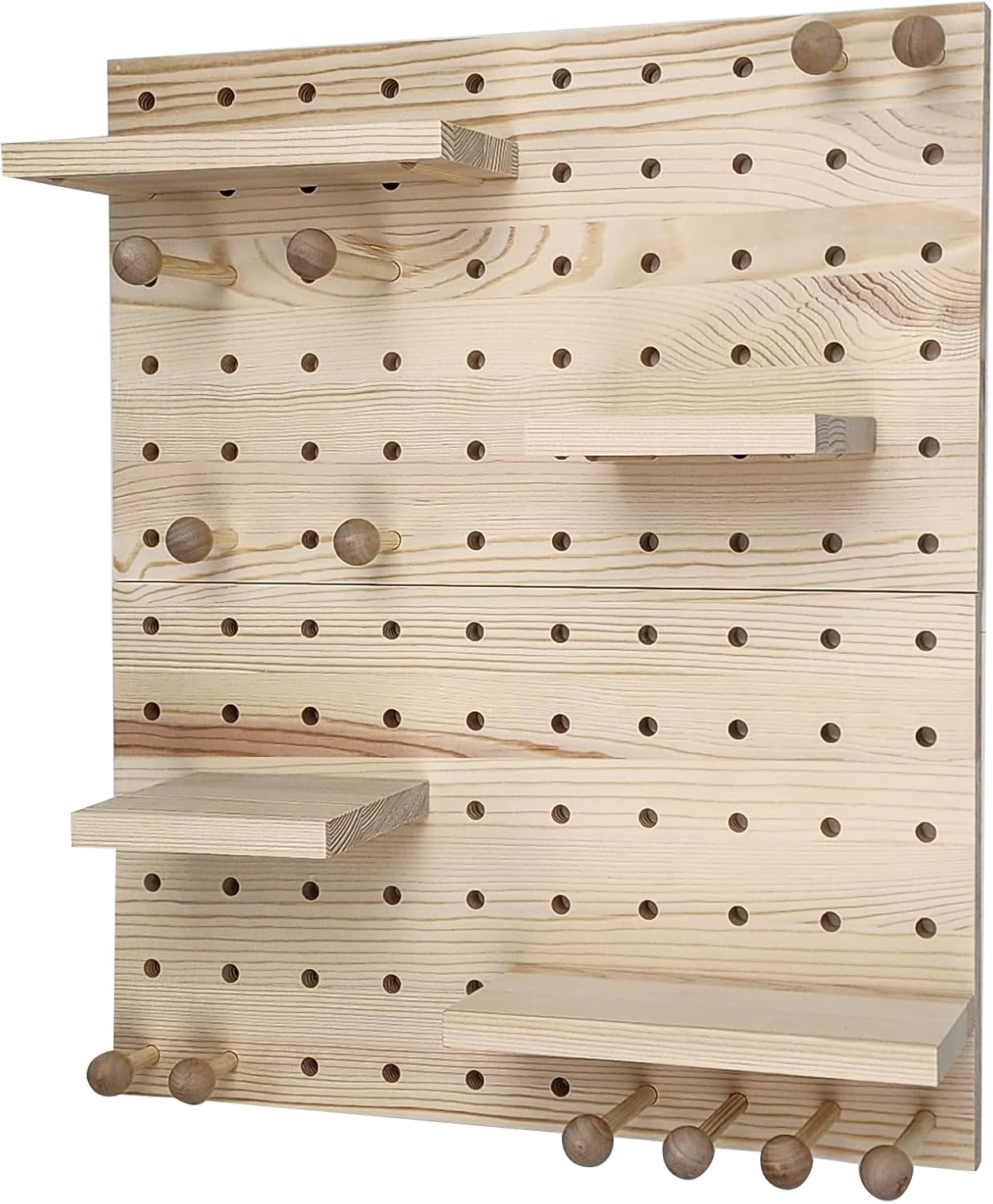 FreshDecor Tablero de clavijas de madera (Natural)