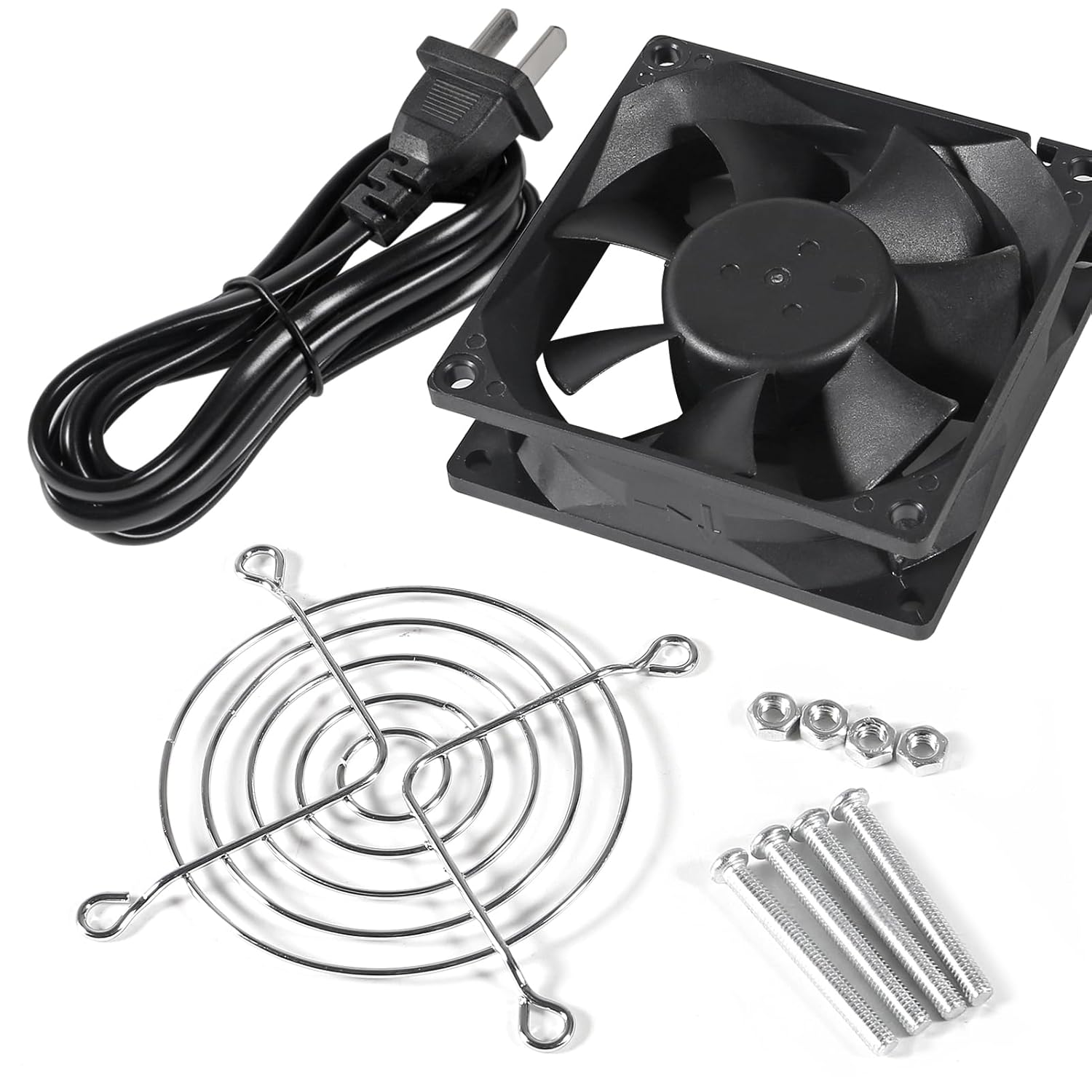 UMLIFE Paquete de 2 ventiladores axiales EC 3.150 in x 0.984 in CA 110 V 115 V 120 V 220 V 240 V alta velocidad doble rodamiento de bolas para