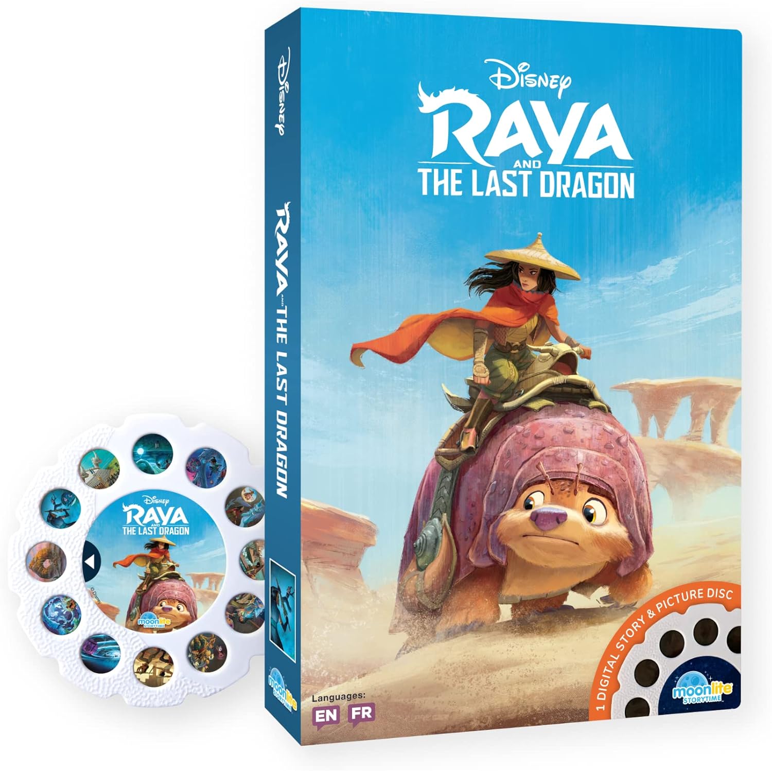 Moonlite Storytime Raya Storybook Reel, una forma mágica de leer juntos, historia digital para proyector, divertidos efectos de sonido, regalos de