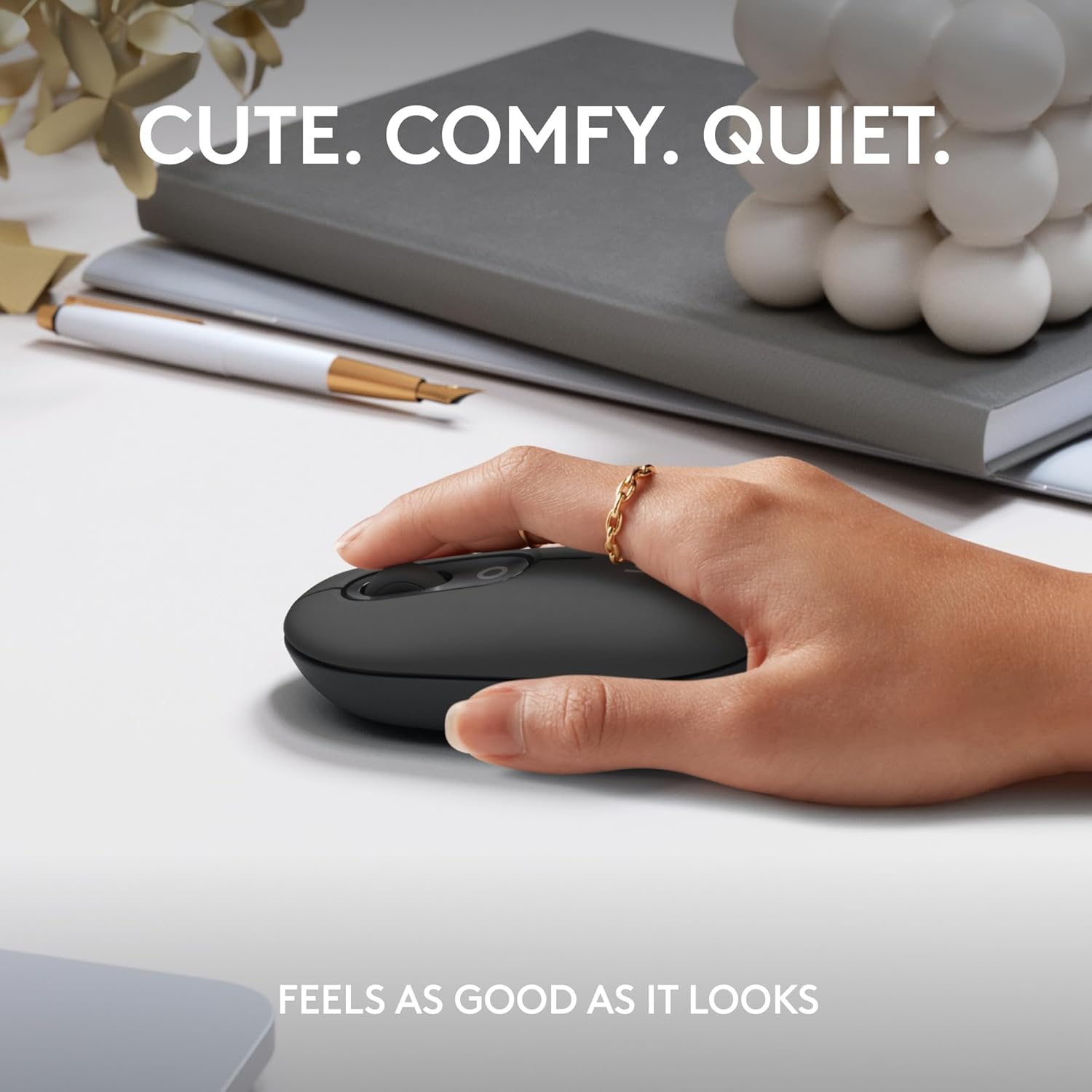 Logitech Ratón POP inalámbrico con emojis personalizables, tecnología SilentTouch, desplazamiento de precisiónvelocidad, diseño compacto, Bluetooth,