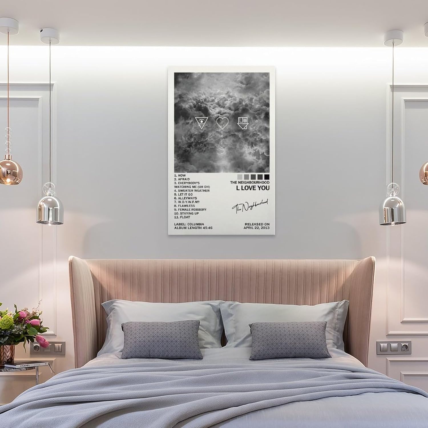 Póster de The Neighborhood I Love You, póster de vinilo con música (25) lienzo decorativo para dormitorio, moderno, para el hogar, impresiones