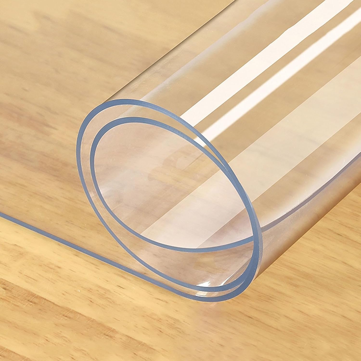 Mantel de PVC transparente de 0.039 pulgadas de grosor, protector de mesa para comedor, oficina, tapete de plástico para escritorio, resistente al