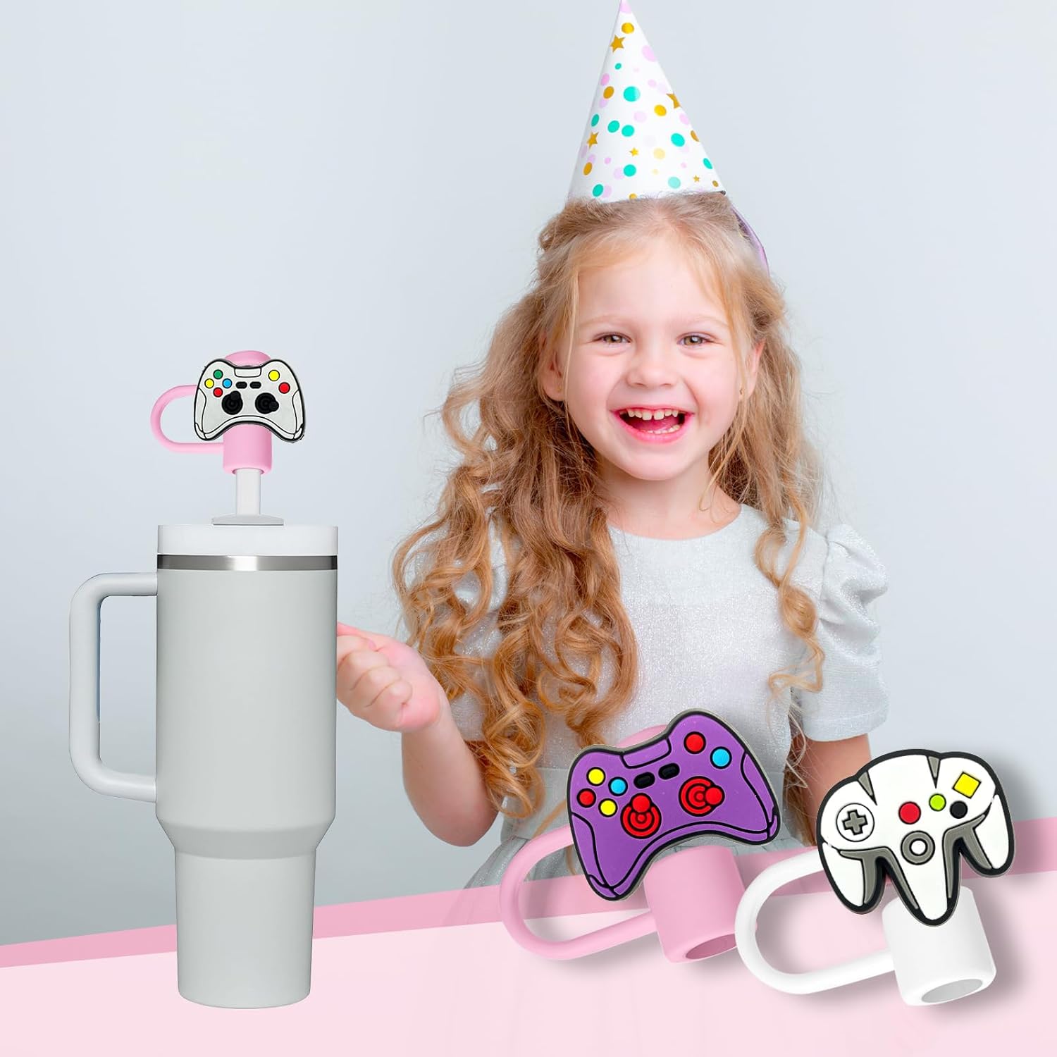 10 vasos con popote de juego para vaso Stanley, 0.394 in, protector reutilizable, puntas de popote para accesorios de taza (10 unidades, juego de