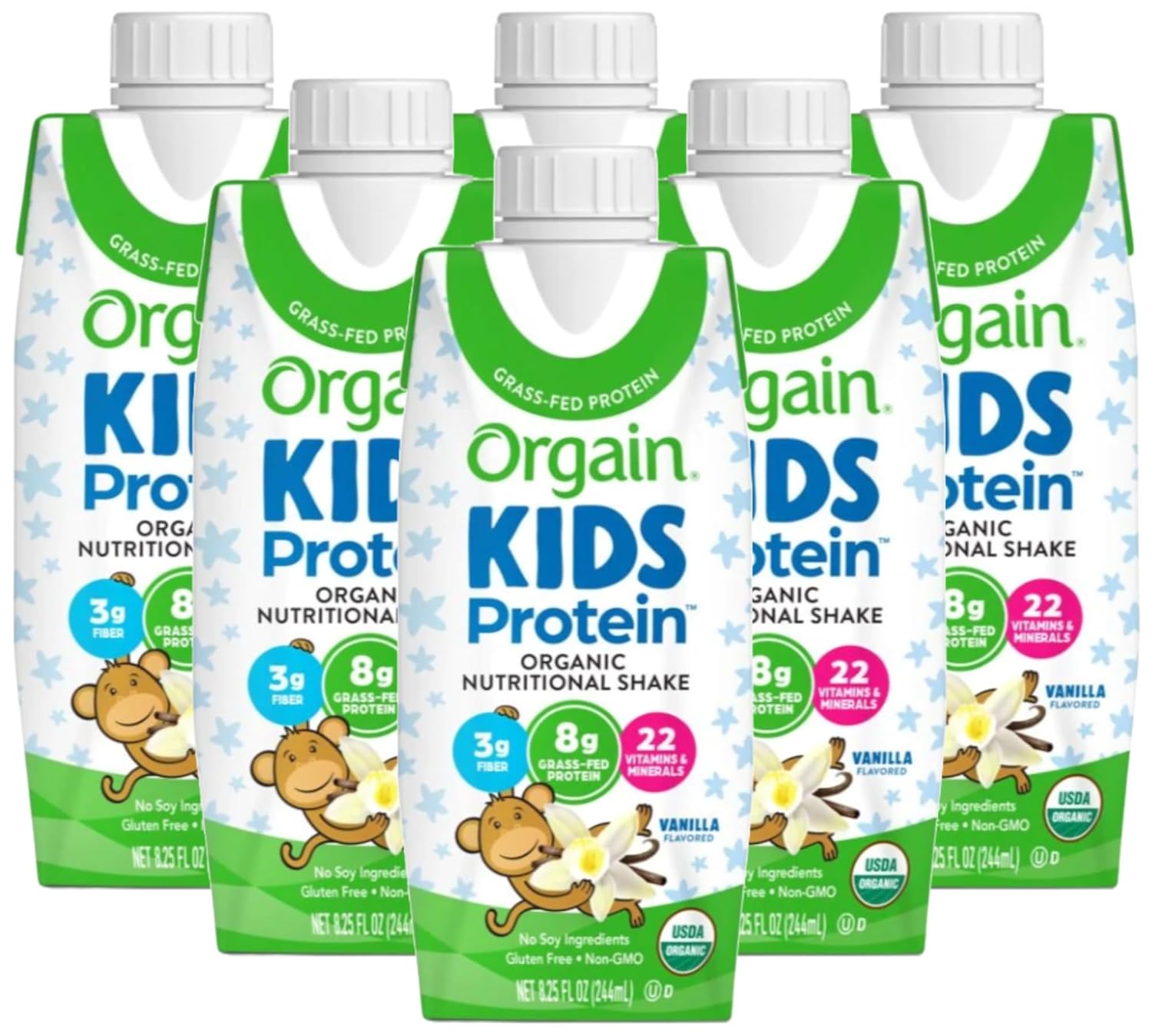 Batido de proteínas para niños, batido nutricional orgánico de proteínas para niños, aperitivo para niños con 0.31 onzas de proteína láctea, 22