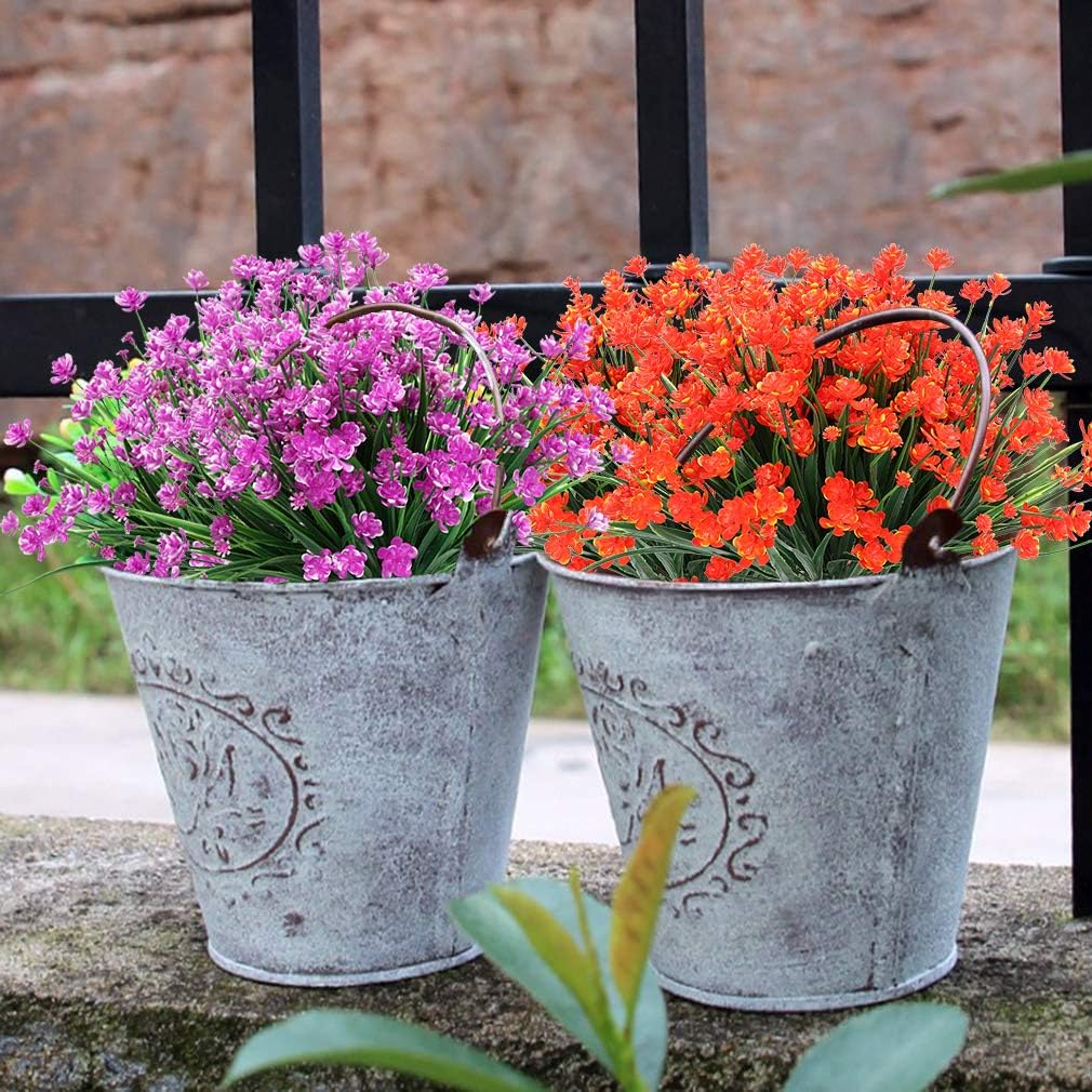 Plantas y flores artificiales para exteriores, resistentes a los rayos UV