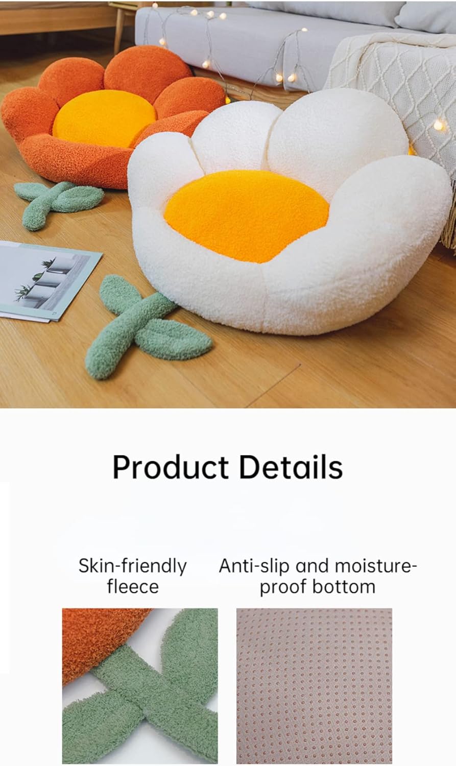 SSDHUA Sofá cama con forma de flor para gatos, lindo y cómodo, nido para gatos, grueso, antideslizante, suave, cama para mascotas, cojín