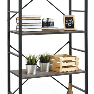 CAPHAUS Estantería de 4 niveles, estante de pie de 24 pulgadas de ancho, organizador de almacenamiento de estantes, estantes industriales para CAPHAUS Estantería de 4 niveles, estante de pie de 24 pulgadas de ancho, organizador de almacenamiento de estantes, estantes industriales para