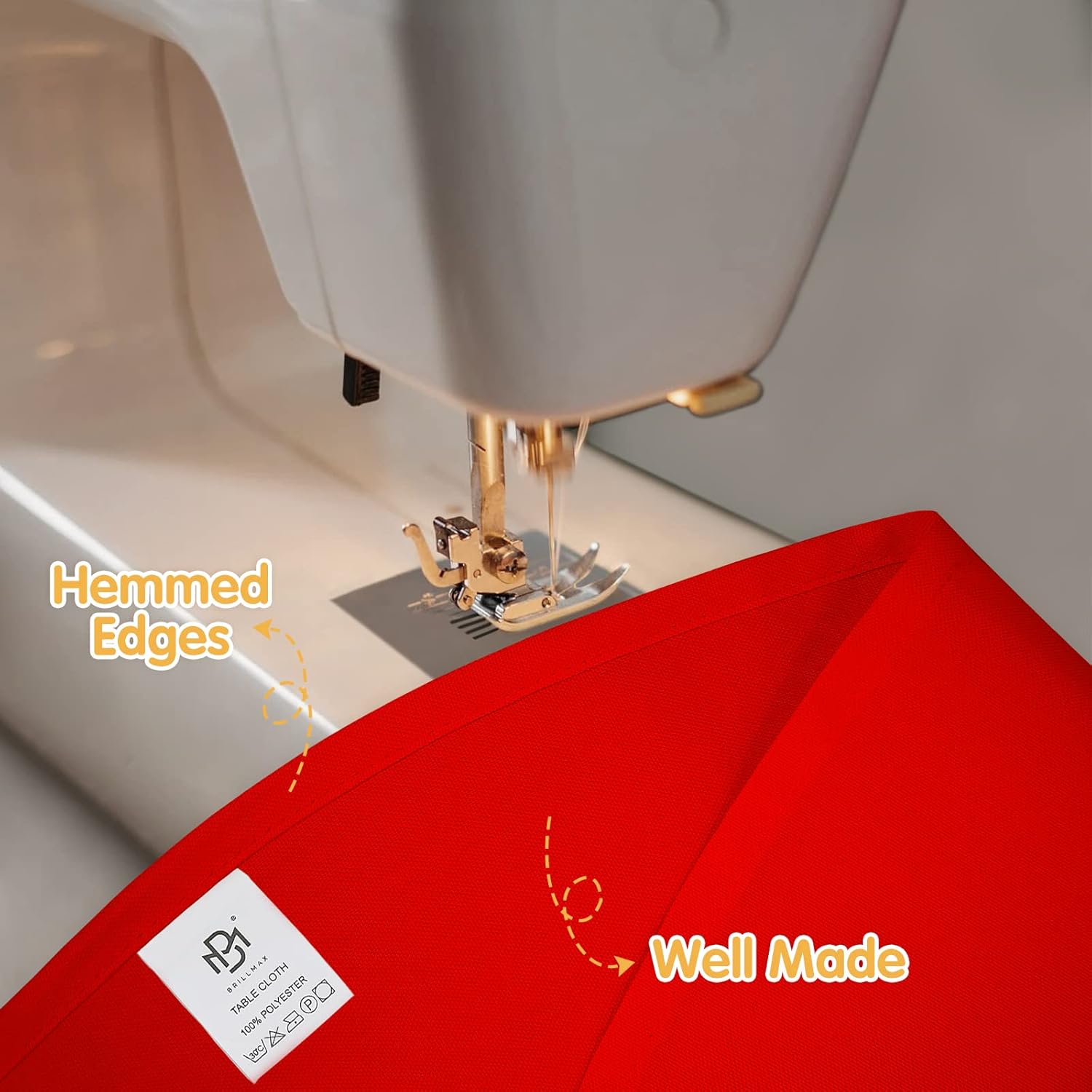 BRILLMAX Paquete de 4 manteles redondos rojos de 108 pulgadas, tela de lino de poliéster lavable a granel, para boda, recepción, banquete, fiesta de