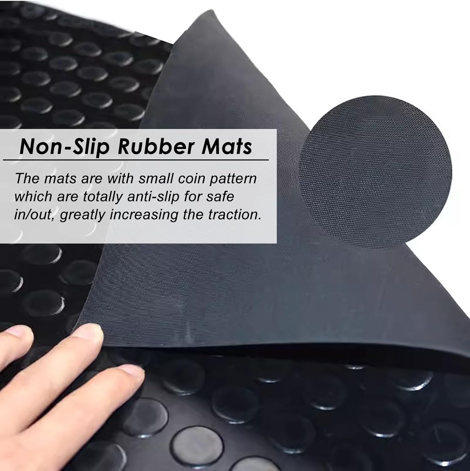 Tapete de goma para suelo de garaje, tapete de piso de 18 de pulgada de grosor, tapete protector de suelo resistente para taller, piso de garaje