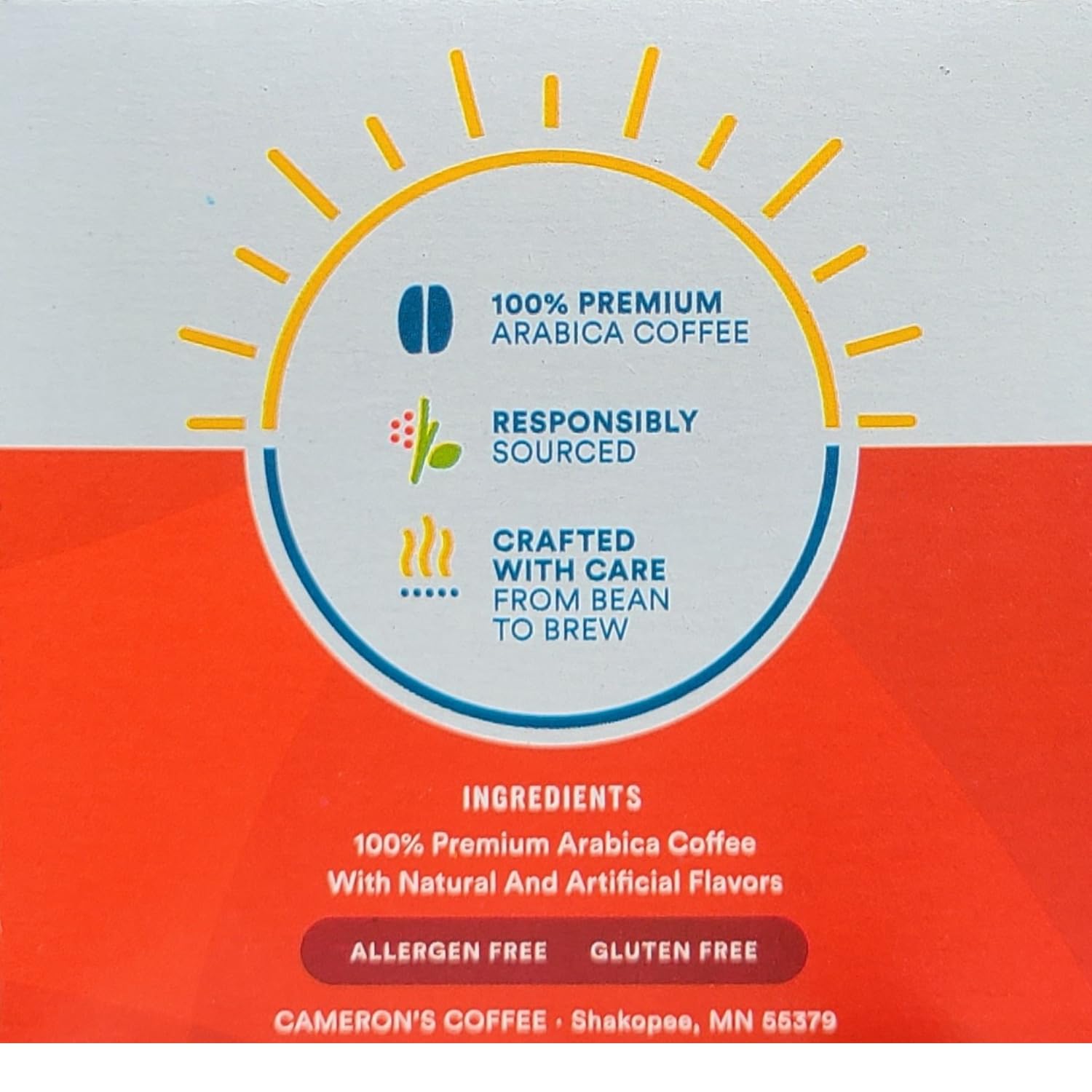 Paquete variado de cápsulas ecológicas K-Cup de café con nuez de nuez de nuez y nuez con paño Brightest Place Clean Up y 2 cajas de café Cameron en