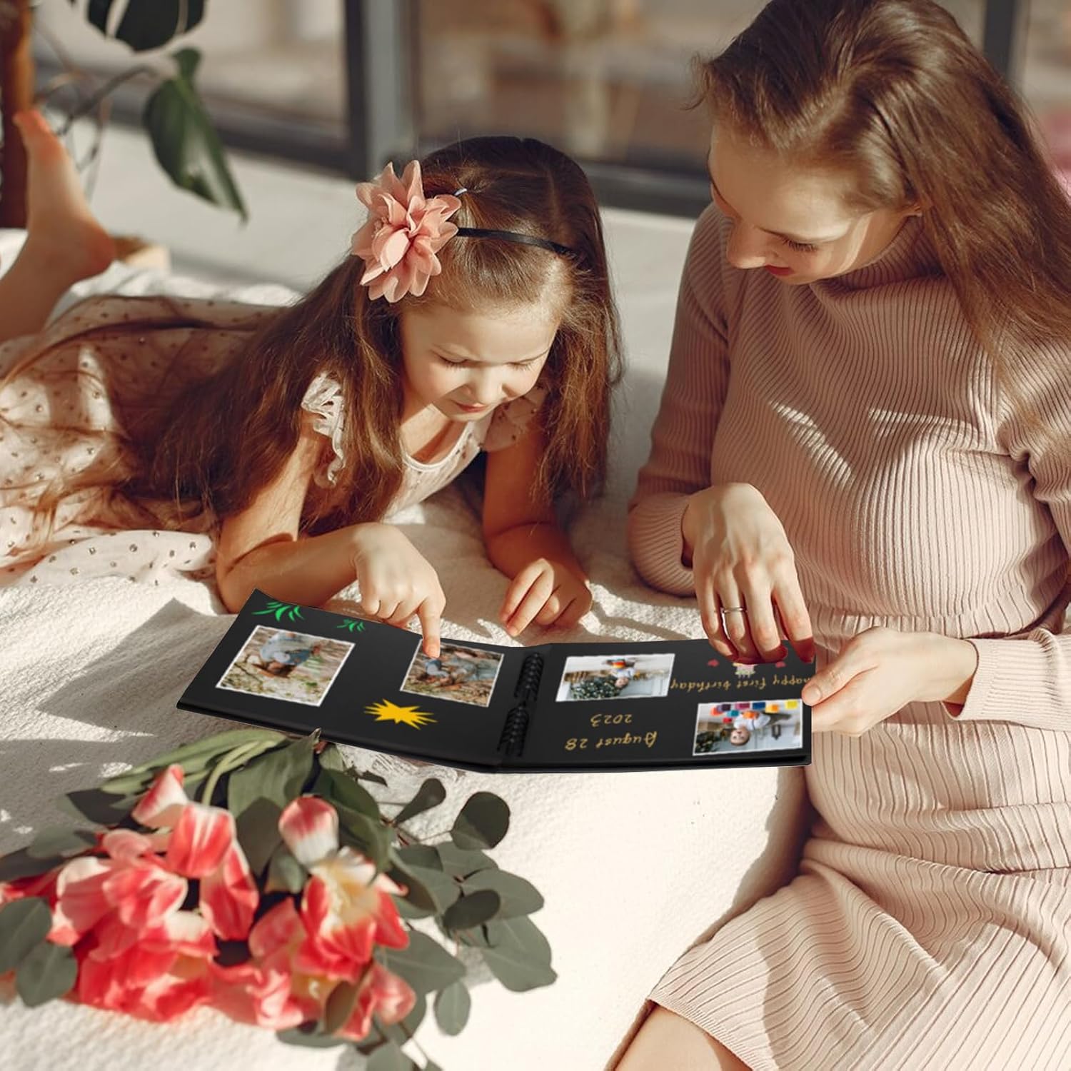 Álbum de fotos de álbumes de recortes, kit de libro de recortes de 80 páginas, libro de imágenes de tapa dura para boda, bebé, familia, graduación,