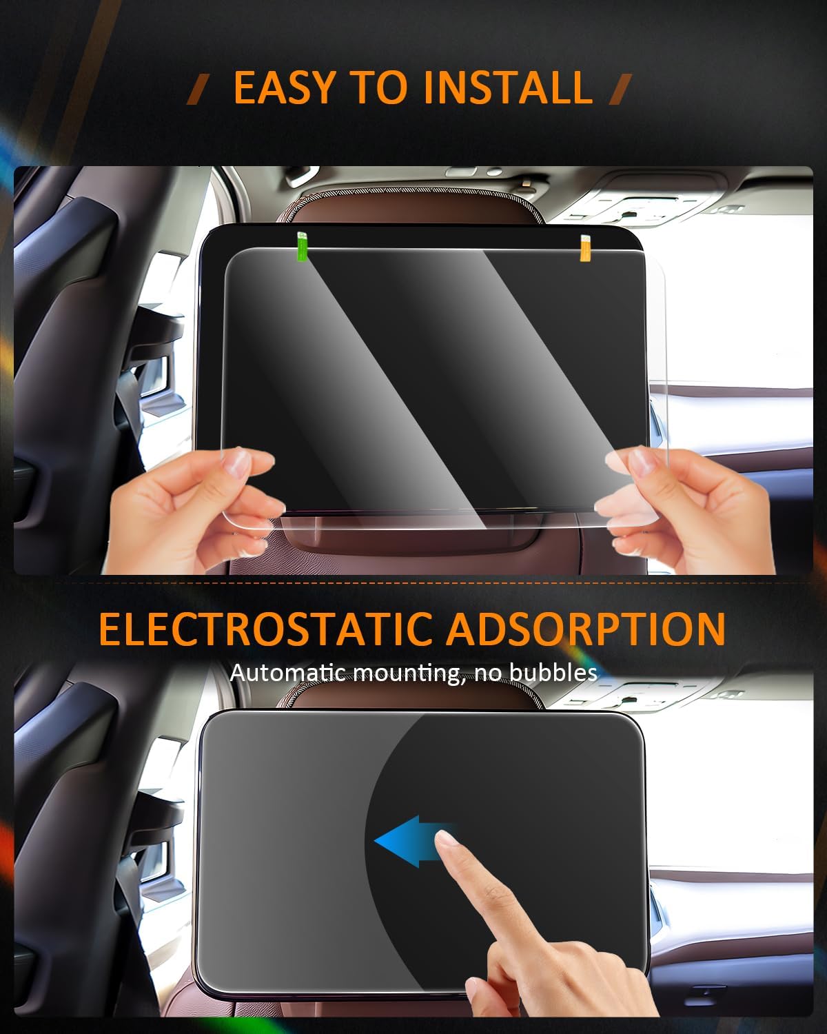 CDEFG Protector de pantalla trasera para Chevy Tahoe, Suburban y GMC Yukon Accesorios 2024 2023 2022 2021  Paquete de 2 unidades de vidrio templado