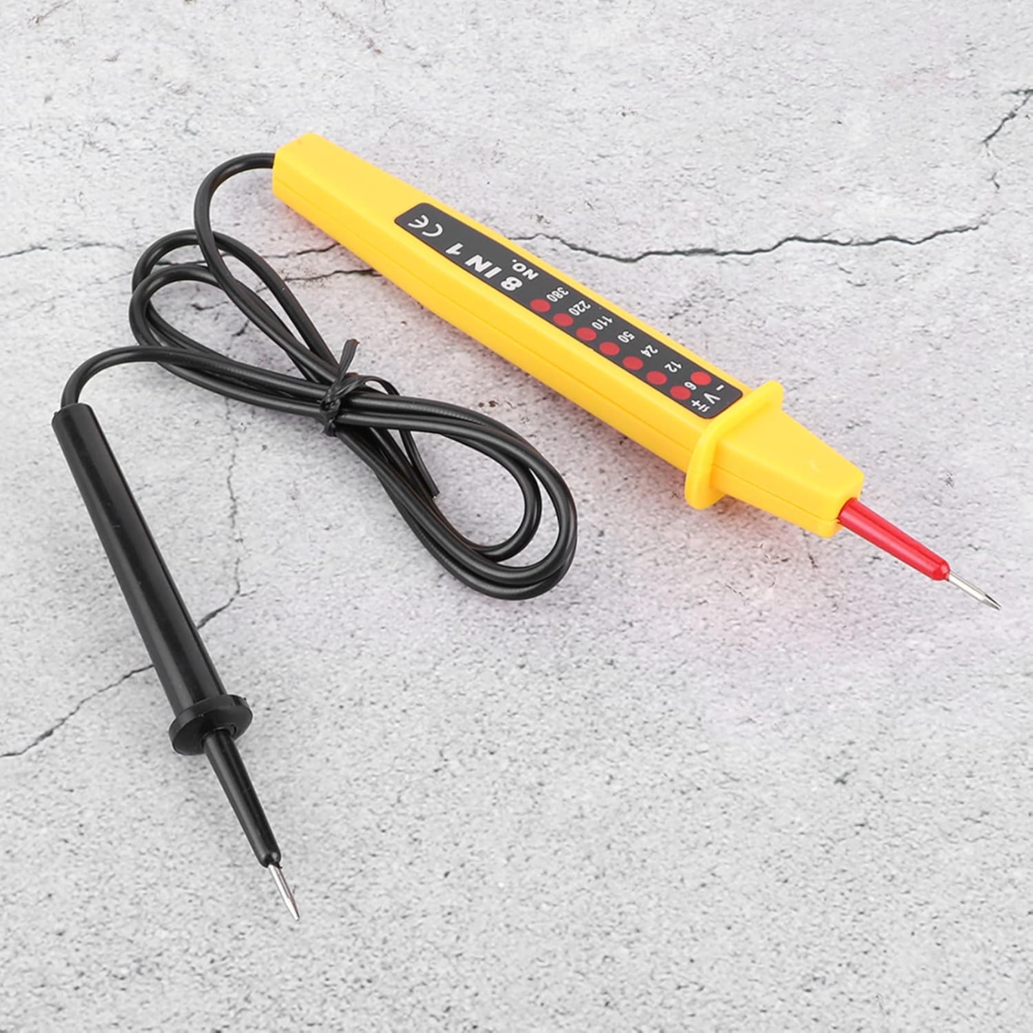 Probador de voltaje, 8 en 1 Probador de Voltaje Pluma AC DC 6-380V Multifuncional Coche Instrumento Eléctrico Probador Detector con Luz LED