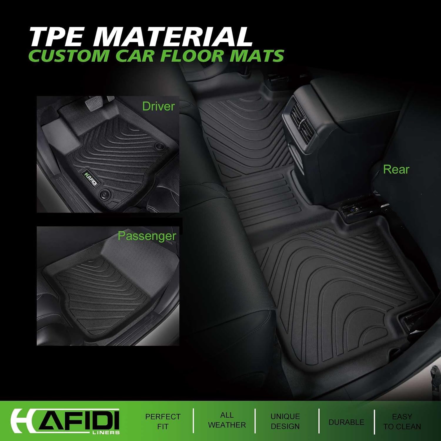 HAFIDI Juego de alfombrillas y revestimiento de carga para Honda CRV Hybrid 2023 2024 2025 y Honda CRV 2023 2024 2025 Protección para todo tipo de