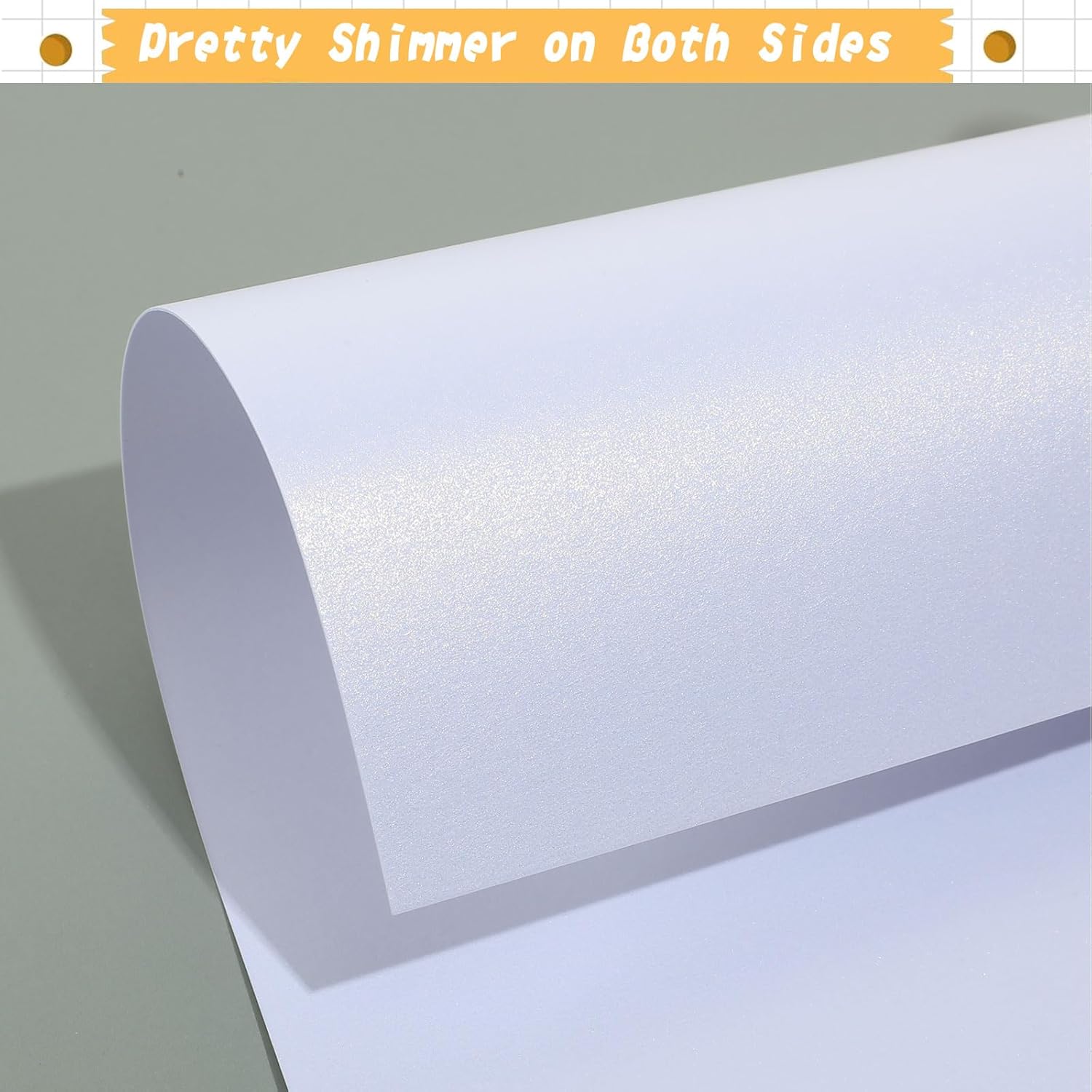 300 hojas de cartulina blanca brillante de 8.5 x 11 pulgadas, papel de impresora de doble cara de 250 gsm92 libras, papel perlado para invitaciones,