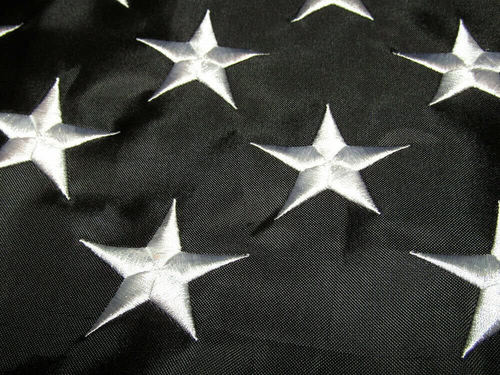 Premium 10X15 USA Thin Department Memorial Nylon 210D Embroidered Flag