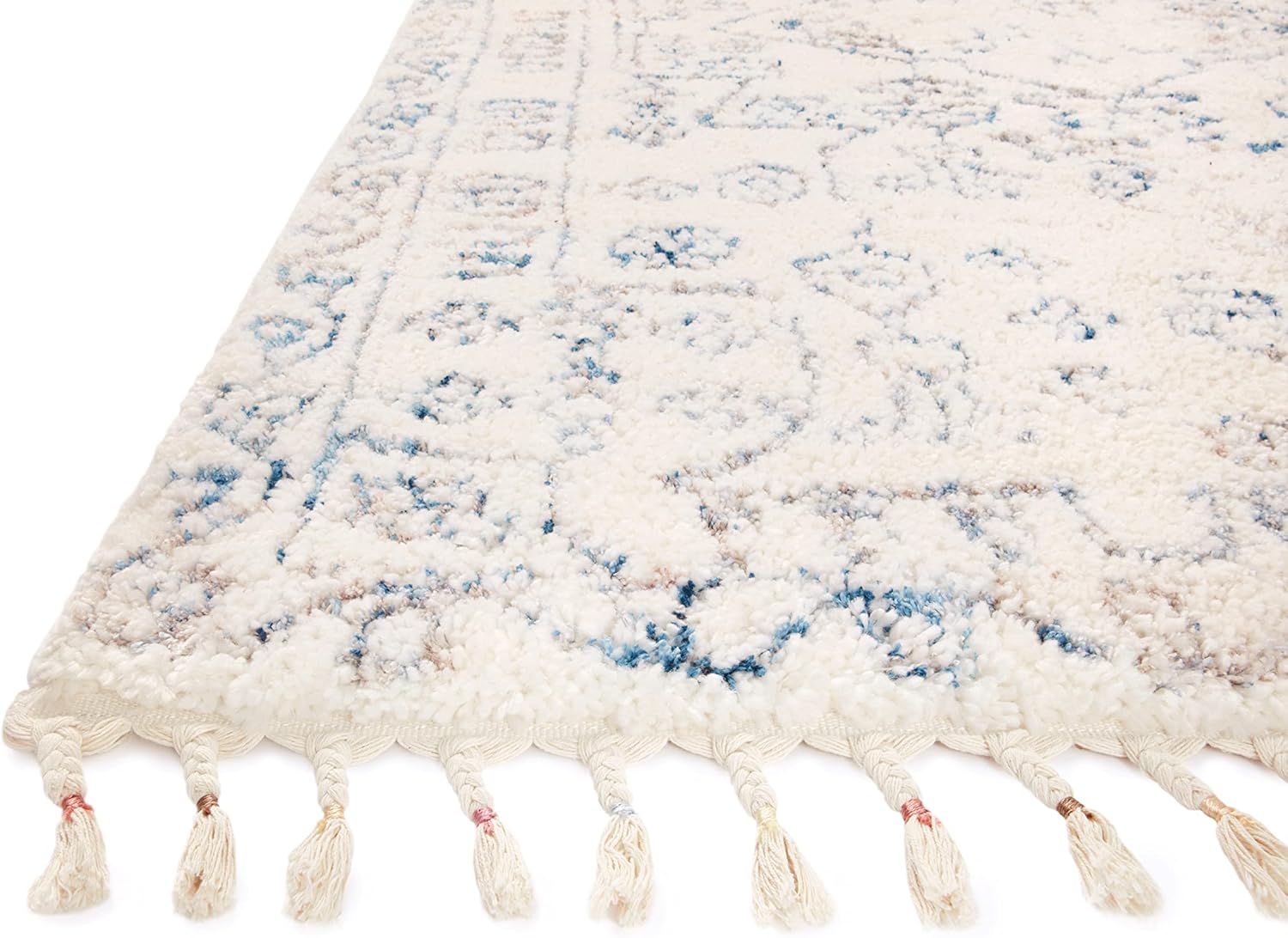 Justina Blakeney x Loloi Ronnie Collection RON-01 – Alfombra decorativa color marfilocéano de 2 pies 2 pulgadas x 3 pies 9 pulgadas