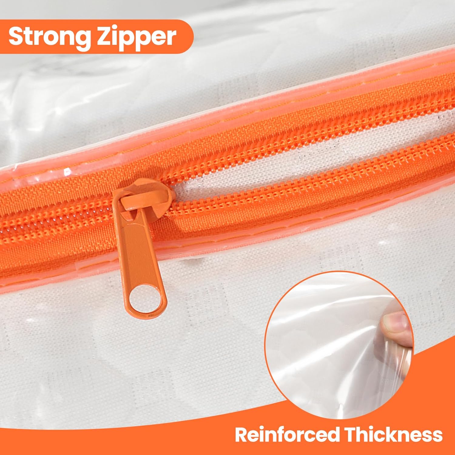 Bolsa de colchón para mudanza y almacenamiento, funda de colchón de plástico protectora Queen de 6 mil, impermeable, con cremallera, para mudanza,