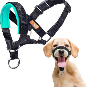Collar de cabeza de perro con tela suave, arnés para la cabeza para evitar tirones del perro, correa para la cabeza para perros pequeños, medianos y Collar de cabeza de perro con tela suave, arnés para la cabeza para evitar tirones del perro, correa para la cabeza para perros pequeños, medianos y