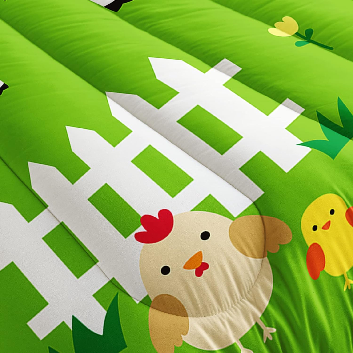 Edredón de animales de granja, juego de edredón de oveja, vaca, cerdo, para niños, adolescentes, niñas, niños, juego de ropa de cama de 3 piezas
