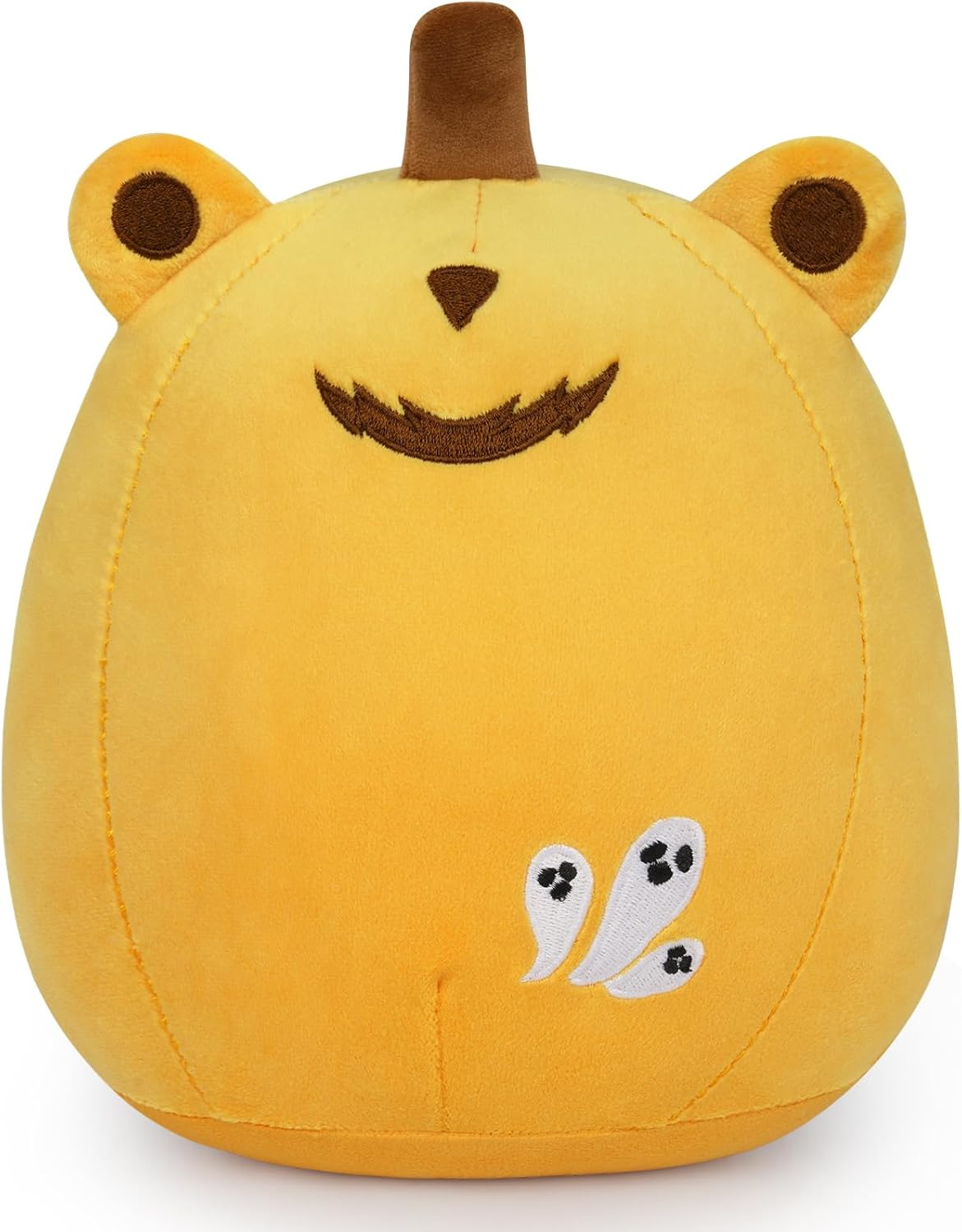 Leokawin Animales de peluche de Halloween, peluche de rana de calabaza de 8 pulgadas, juguetes de peluche Kawaii de rana calabaza para decoración de