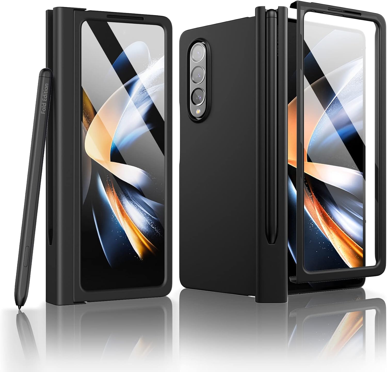 ZCDAYE Funda para Samsung Galaxy Z Fold 5, Samsung Galaxy Z Fold 5 con soporte para bolígrafo, protección de bisagra, funda protectora de cuerpo
