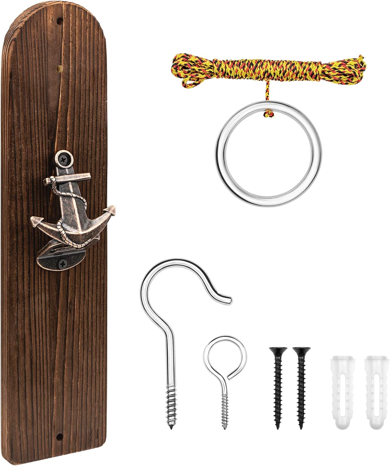 Juego de gancho y anillo, juego de lanzamiento de anillos para adultos, juego de gancho y anillo Tiki con abridor de botellas, juego de anillos de