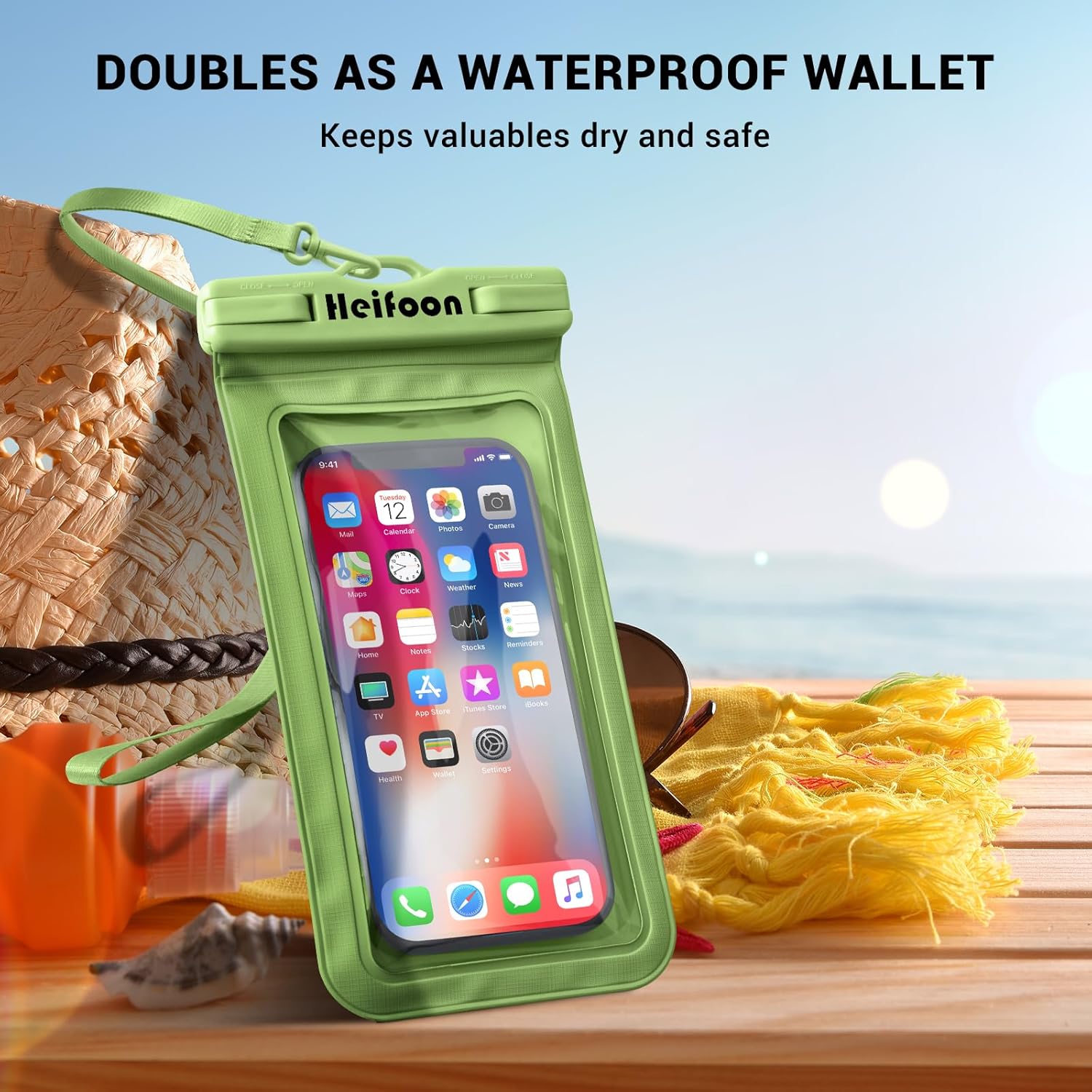 Funda impermeable universal para teléfono celular con cordón para iPhone 15 14 13 12 Pro Max Xs Max XR X 8 7 6S Plus SE, Galaxy S22 S21 S20 S10