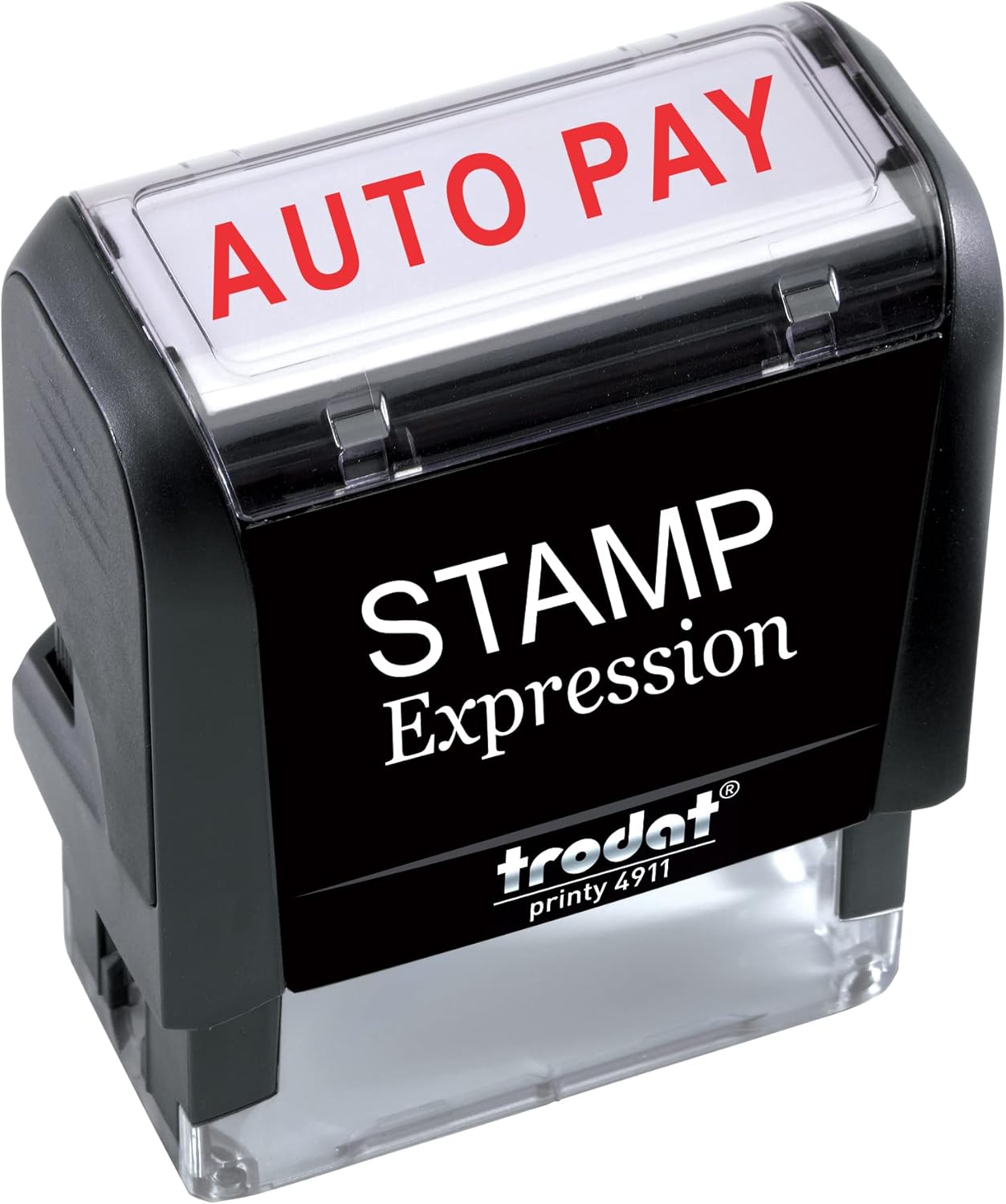 Sello de goma autoentintado para oficina de pago automático – Tinta roja (A-5864)