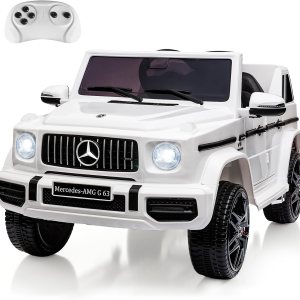 Auto eléctrico Mercedes Benz G63 de 12 V con licencia con control remoto, música, suspensión de resorte, luz LED, Bluetooth, bocina, AUX, bloqueo de Auto eléctrico Mercedes Benz G63 de 12 V con licencia con control remoto, música, suspensión de resorte, luz LED, Bluetooth, bocina, AUX, bloqueo de