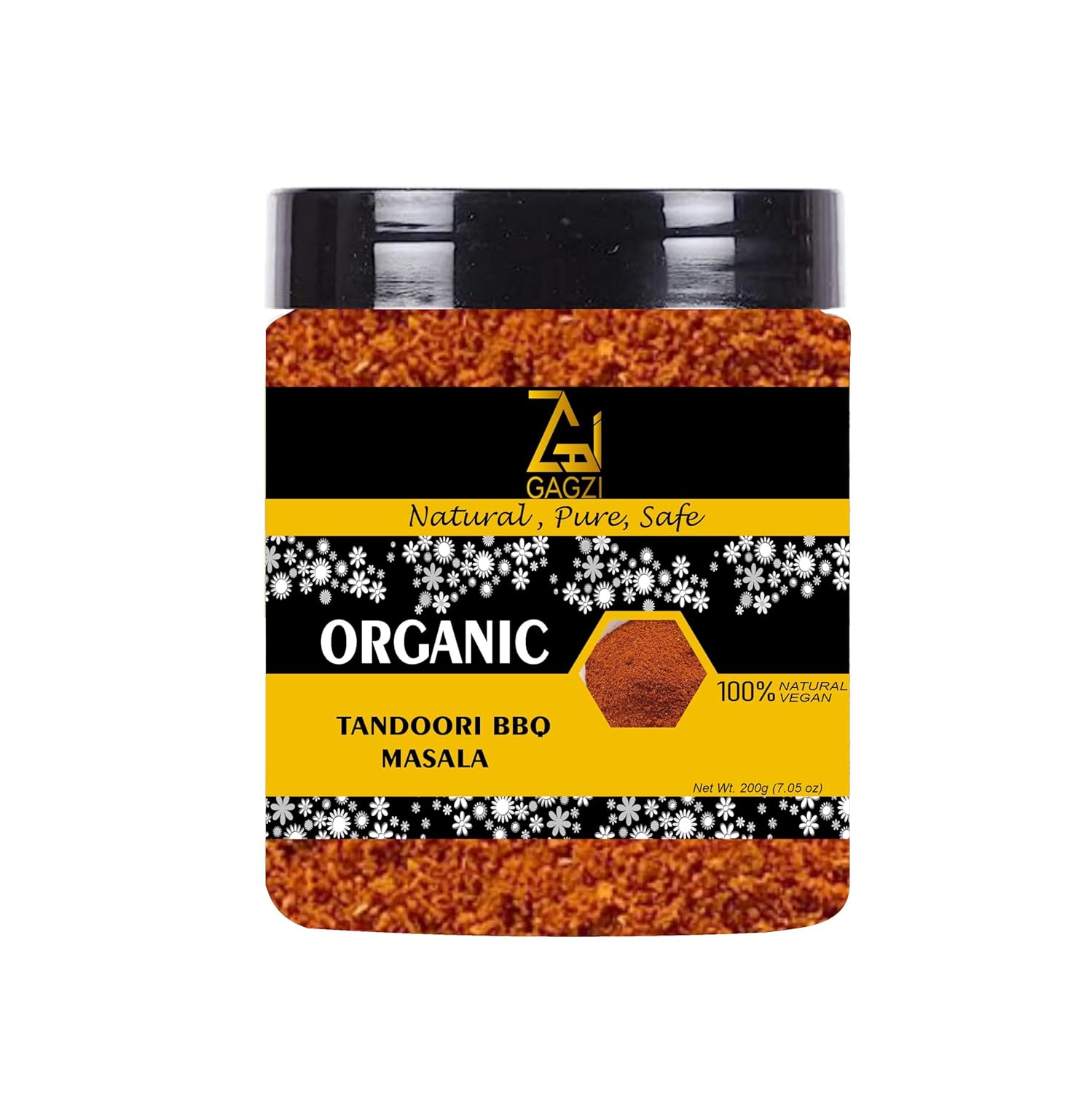 GAGZI Todas las especias orgánicas naturales Tandoori BBQ Masala 3.53 oz (el embalaje puede variar) Paquete de 1