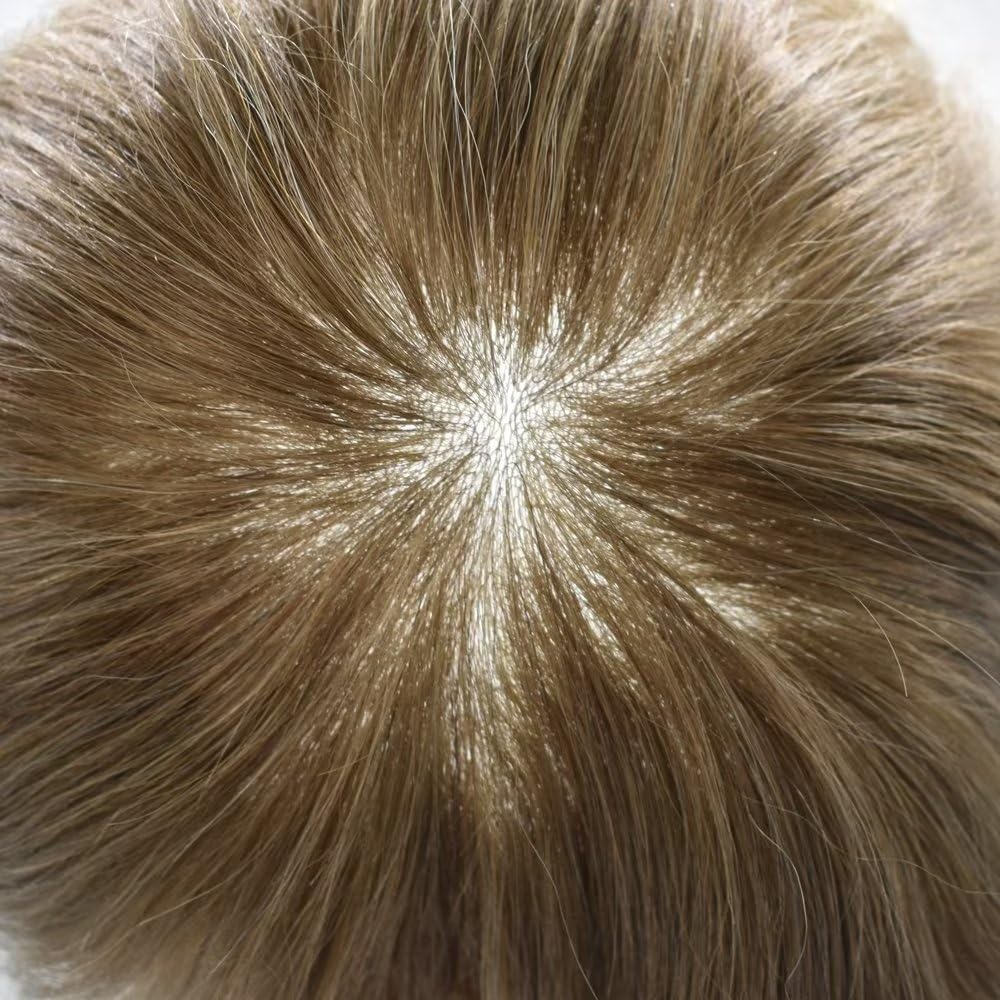 SINGA HAIR Tupé de piel sintética para hombres, piezas de cabello humano para hombre, 10×8, piel fina, 0.002 in, sistema de reemplazo de cabello