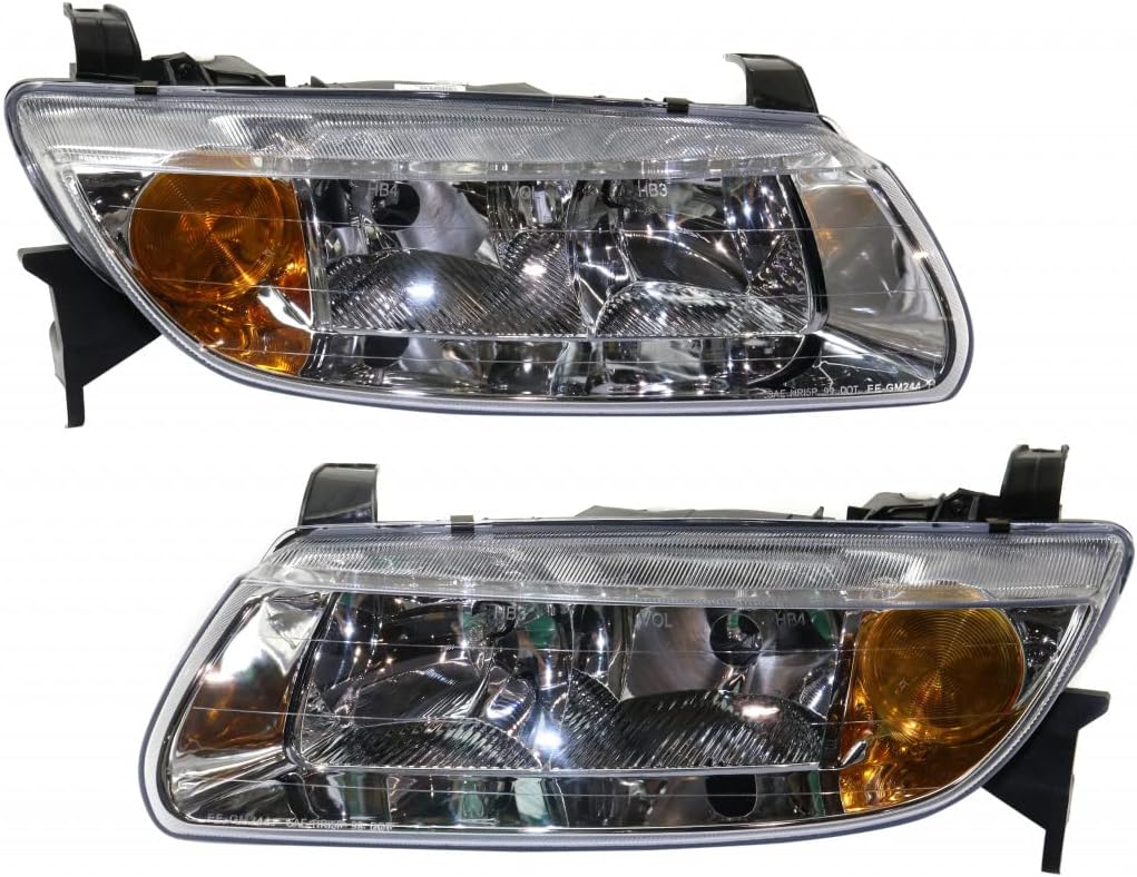 KarParts360 Para 2000 Saturn LW2 Faro Asamblea Par Conductor y Pasajero Lado wBombillas Para GM2502200 GM2503200