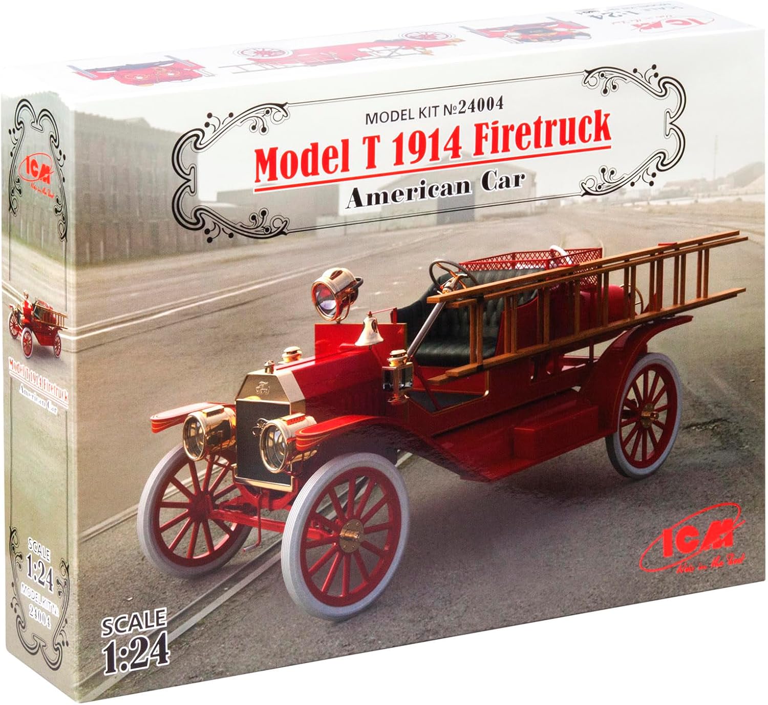 ICM ICM24004 Ford 124-Modelo T 1914 Camión de bomberos, coche americano