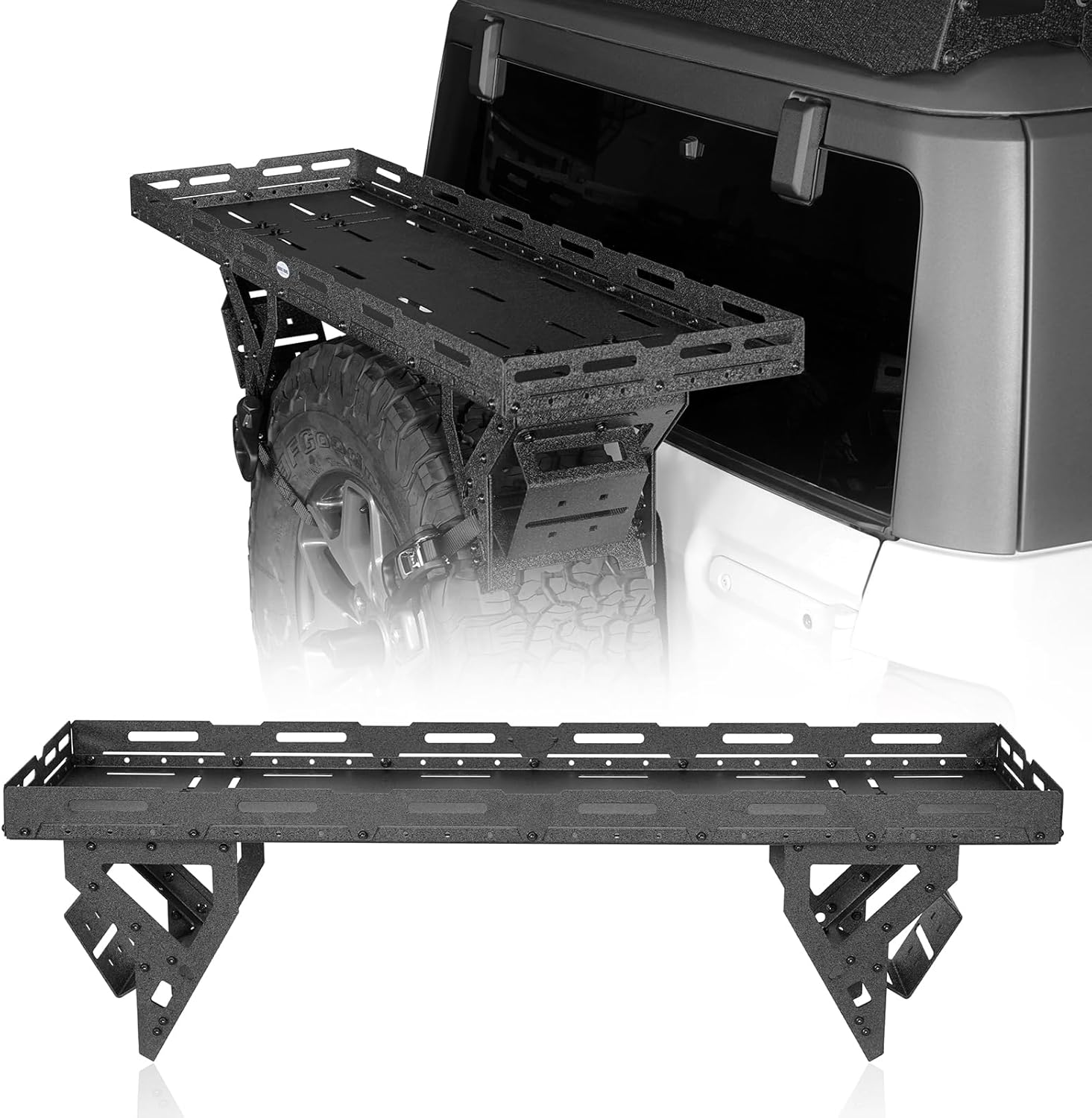 u-Box Cesta utilitaria para neumáticos de repuesto para neumáticos de 30 a 40 pulgadas, ajuste universal para Jeep WranglerBronco y RV, SUV, etc