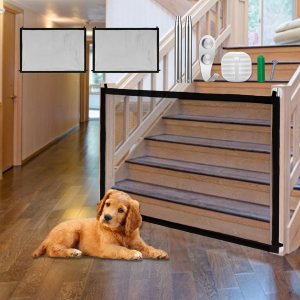 Paquete de 2 puertas para perros para interiores, escaleras para mascotas, portones plegables portátiles de malla de seguridad, puertas de malla de Paquete de 2 puertas para perros para interiores, escaleras para mascotas, portones plegables portátiles de malla de seguridad, puertas de malla de