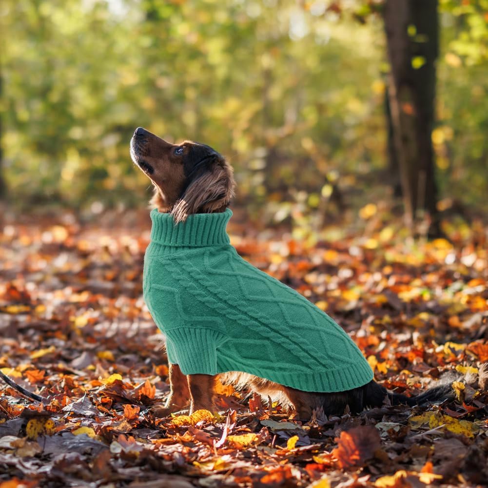 EMUST Suéter para perro pequeño, prendas de punto de cuello alto y suéteres cálidos para perros pequeños, ropa de invierno para perros pequeños y