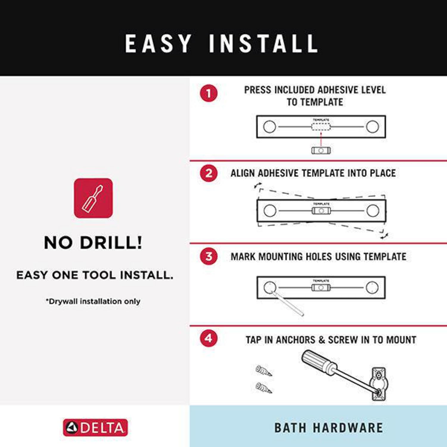 DELTA FAUCET 78924-SS Tetra – Toallero de baño (24 pulg., acero inoxidable)