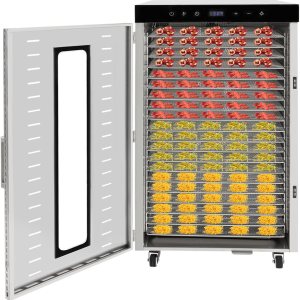 Deshidratador de alimentos de 20 bandejas para carne seca de acero inoxidable de 1700 W, máquina deshidratadora comercial de alimentos con Deshidratador de alimentos de 20 bandejas para carne seca de acero inoxidable de 1700 W, máquina deshidratadora comercial de alimentos con
