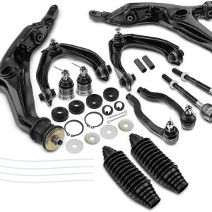 A-Premium Juego de 14, brazo de control inferior superior delantero, rótula inferior, extremo de barra de acoplamiento interior exterior, compatible A-Premium Juego de 14, brazo de control inferior superior delantero, rótula inferior, extremo de barra de acoplamiento interior exterior, compatible